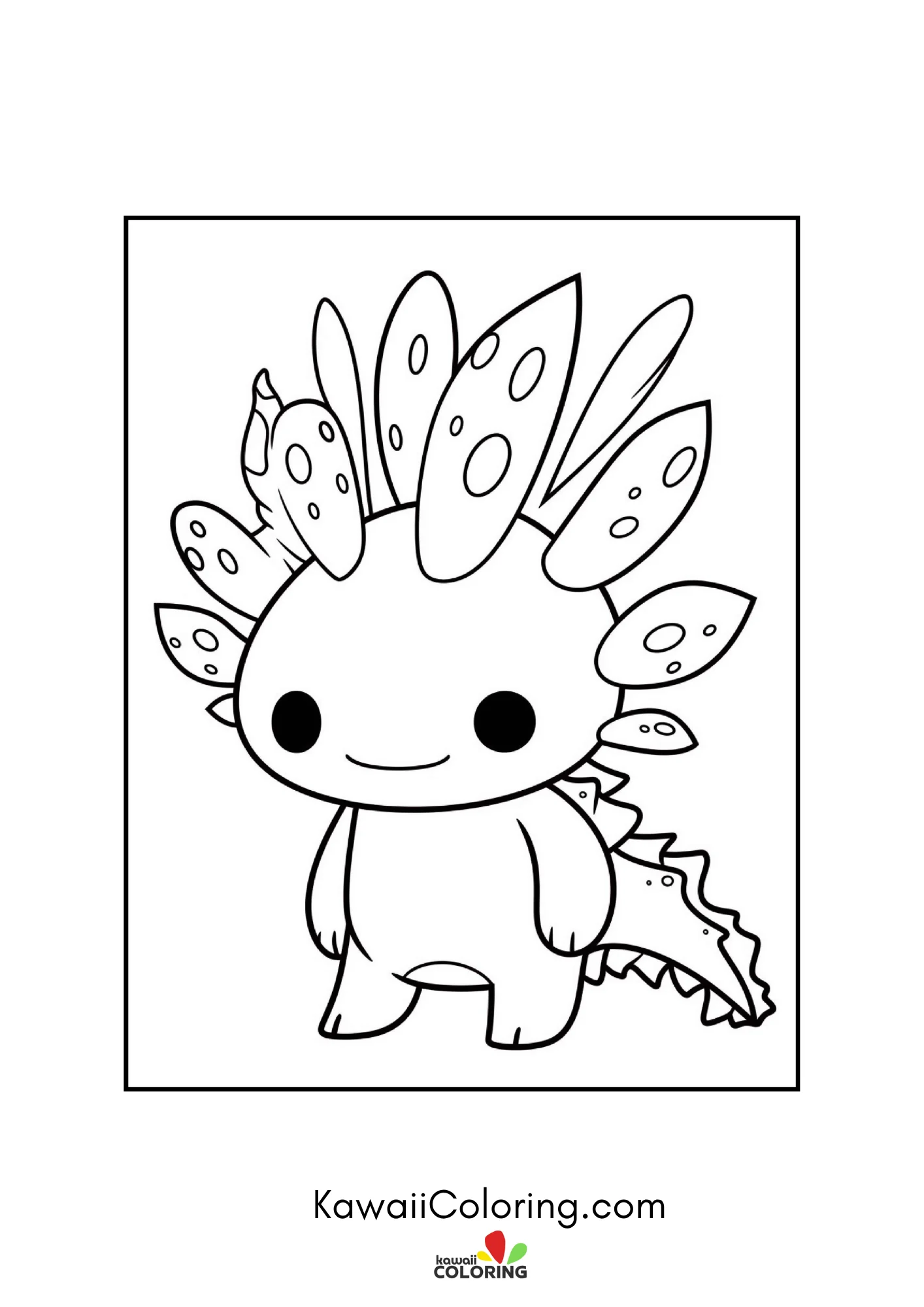 Axolotl resting near underwater flowers