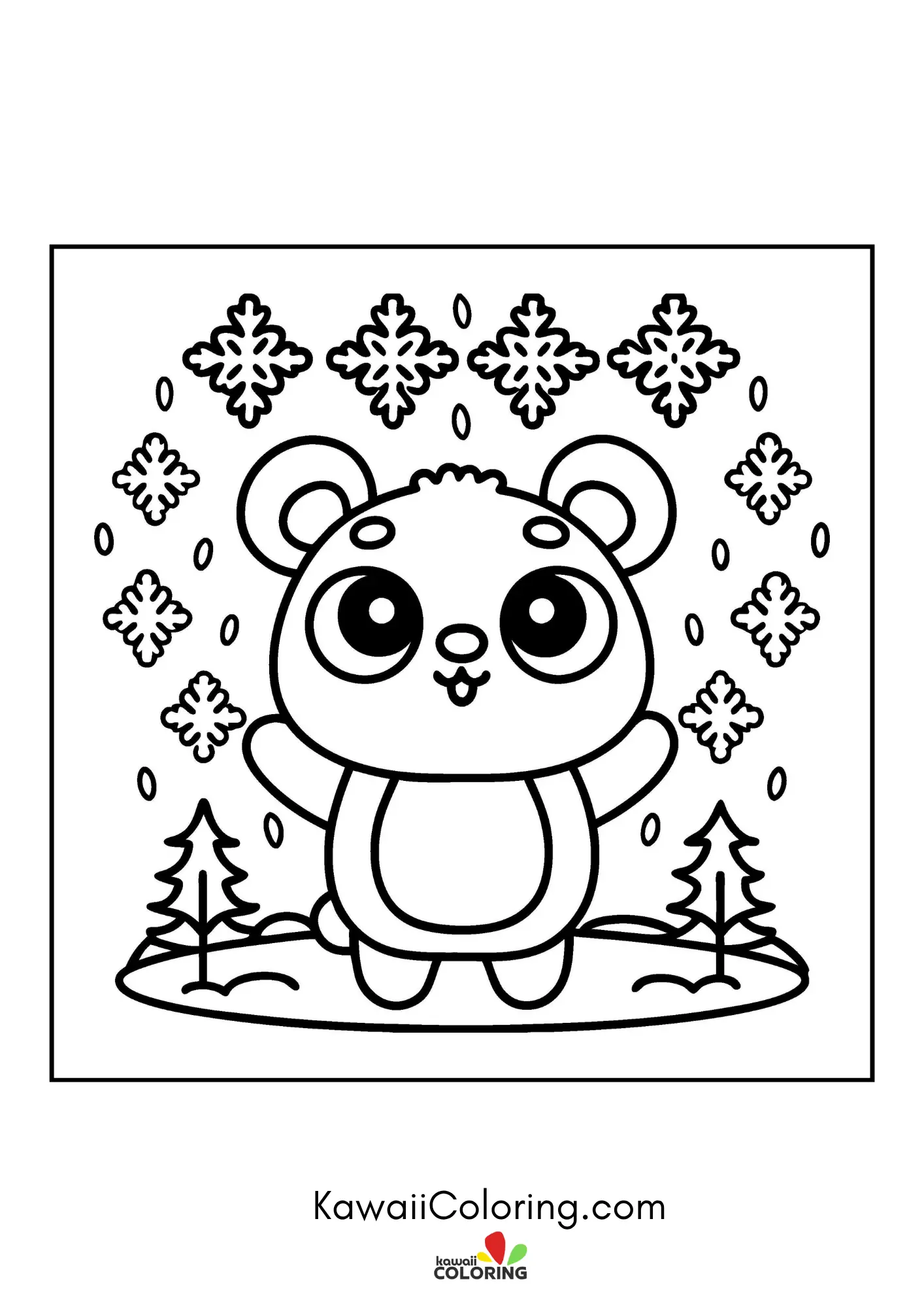 Smiling bear holding a sweet treat