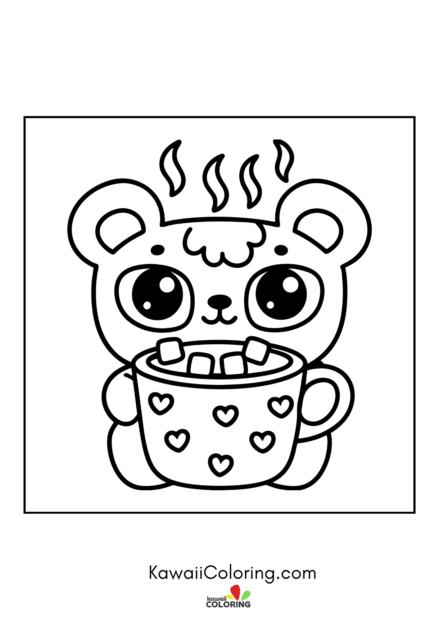 Round bear face with cozy details