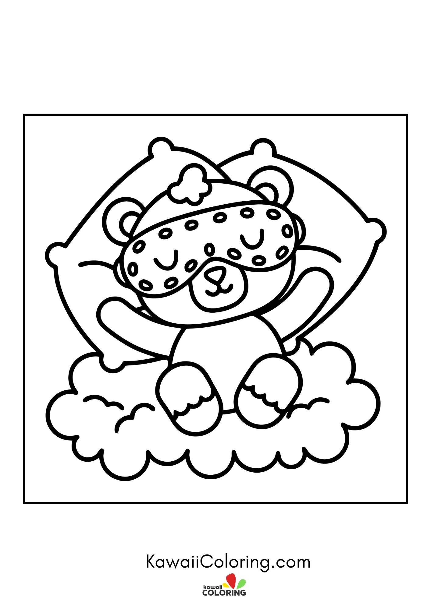 Smiling bear holding a sweet treat