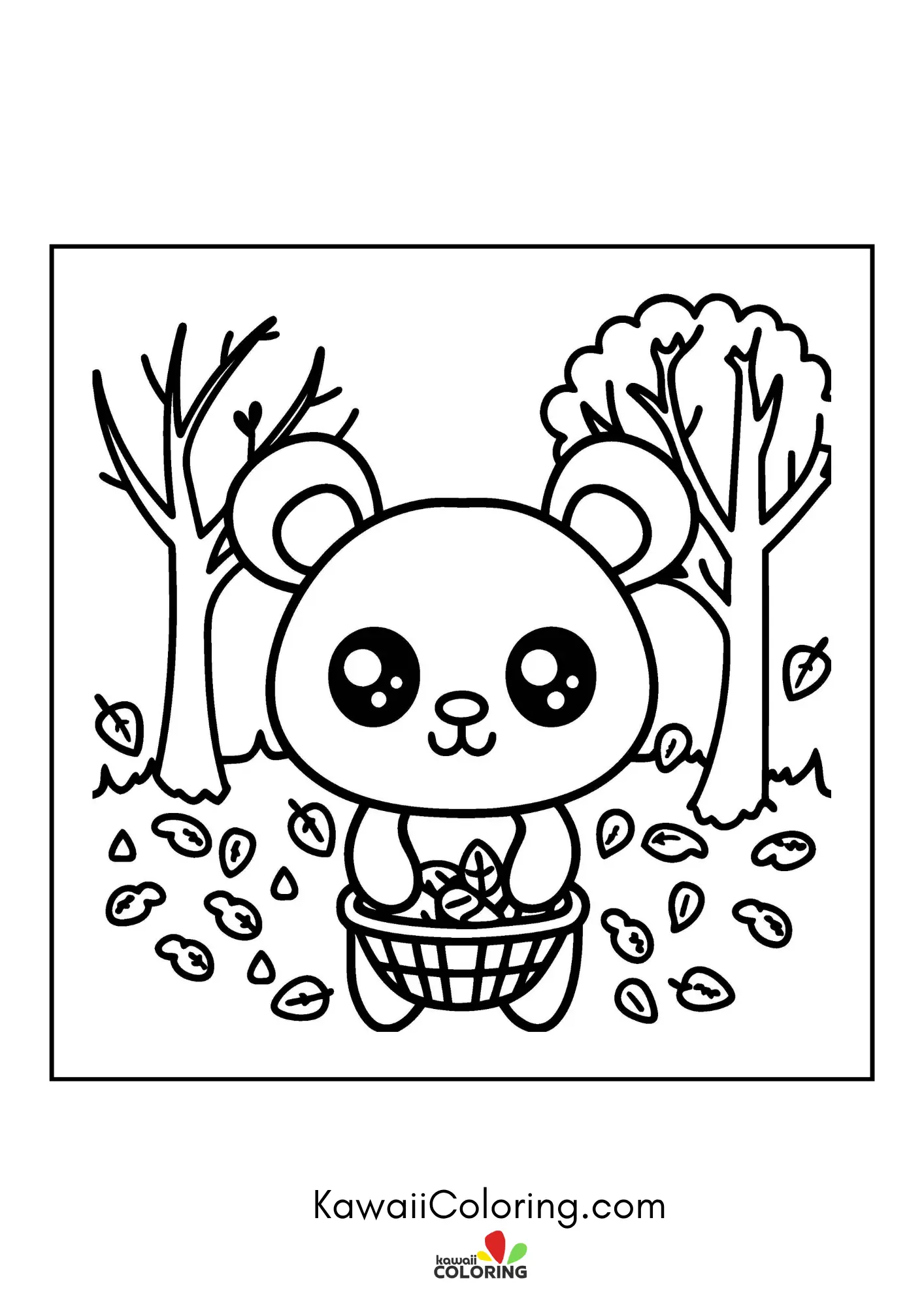 Round bear face with cozy details