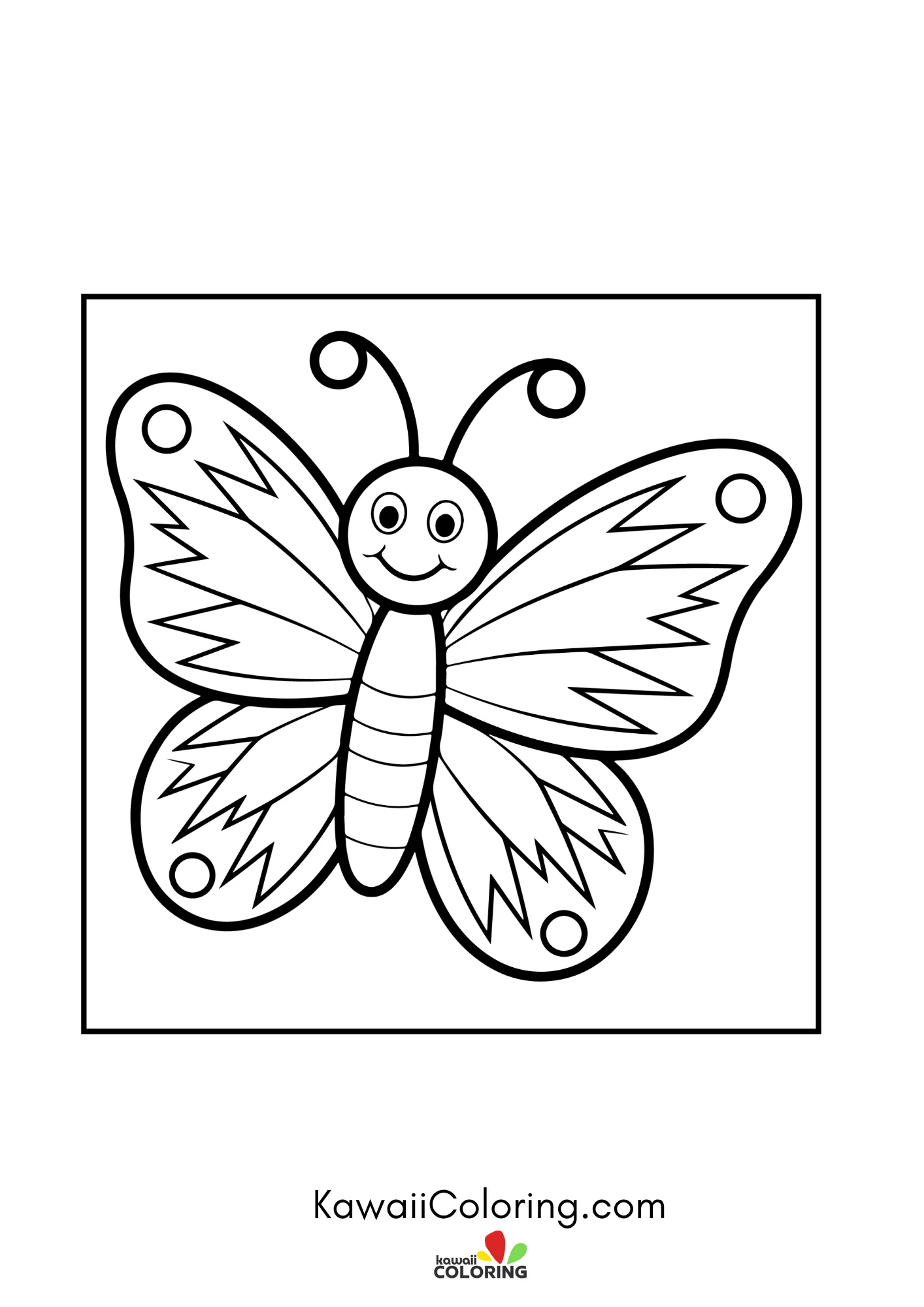 Cute butterfly flying above blossoms