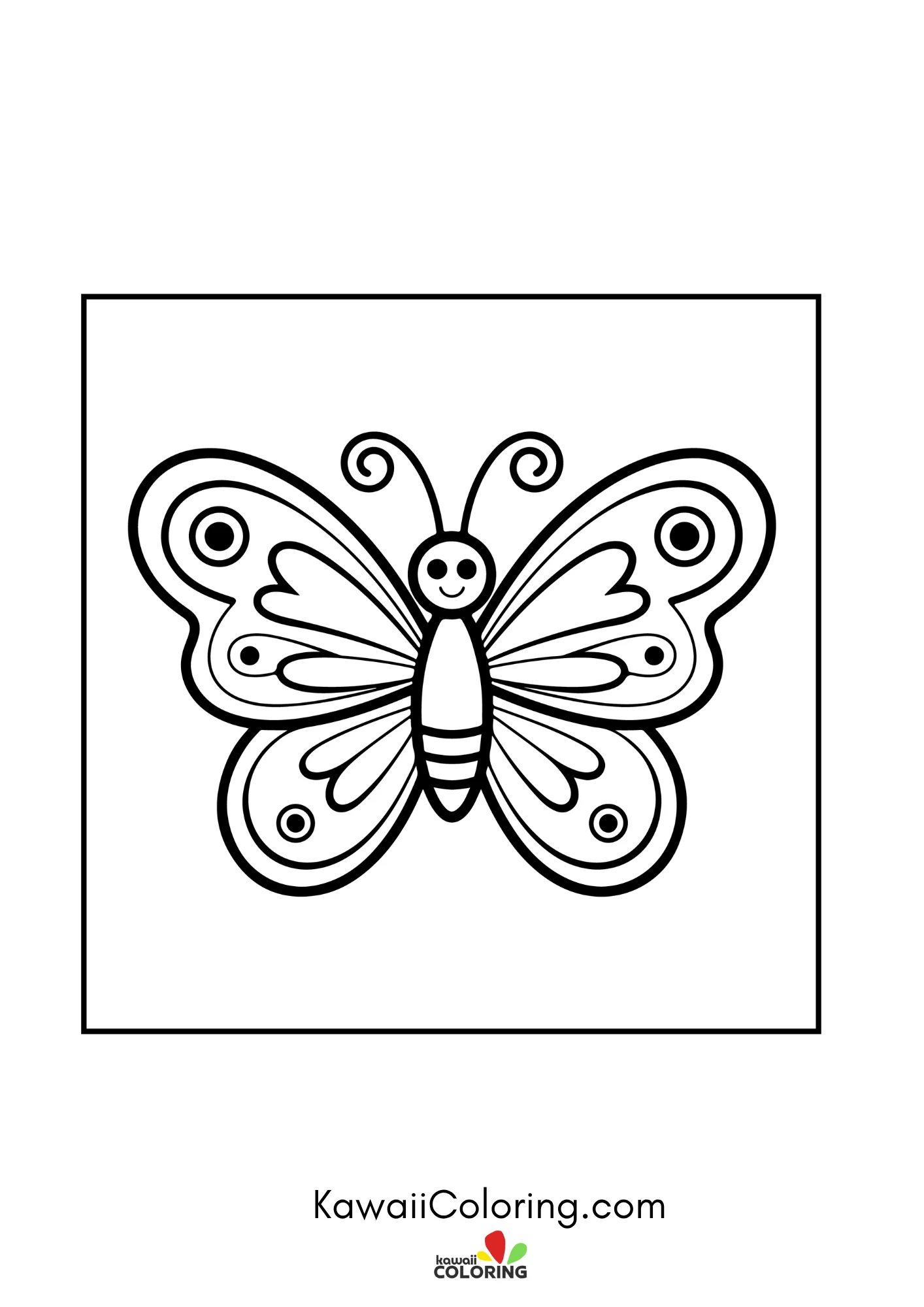Cute butterfly flying above blossoms