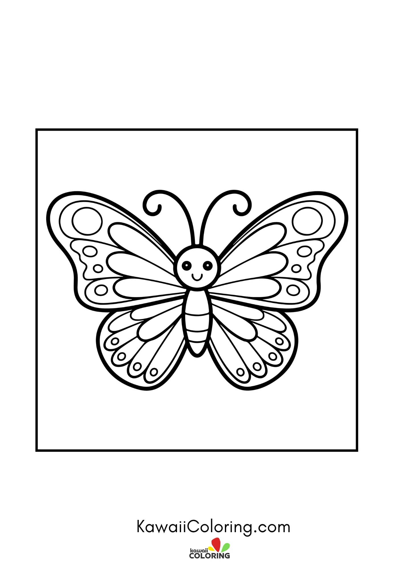 Cute butterfly flying above blossoms