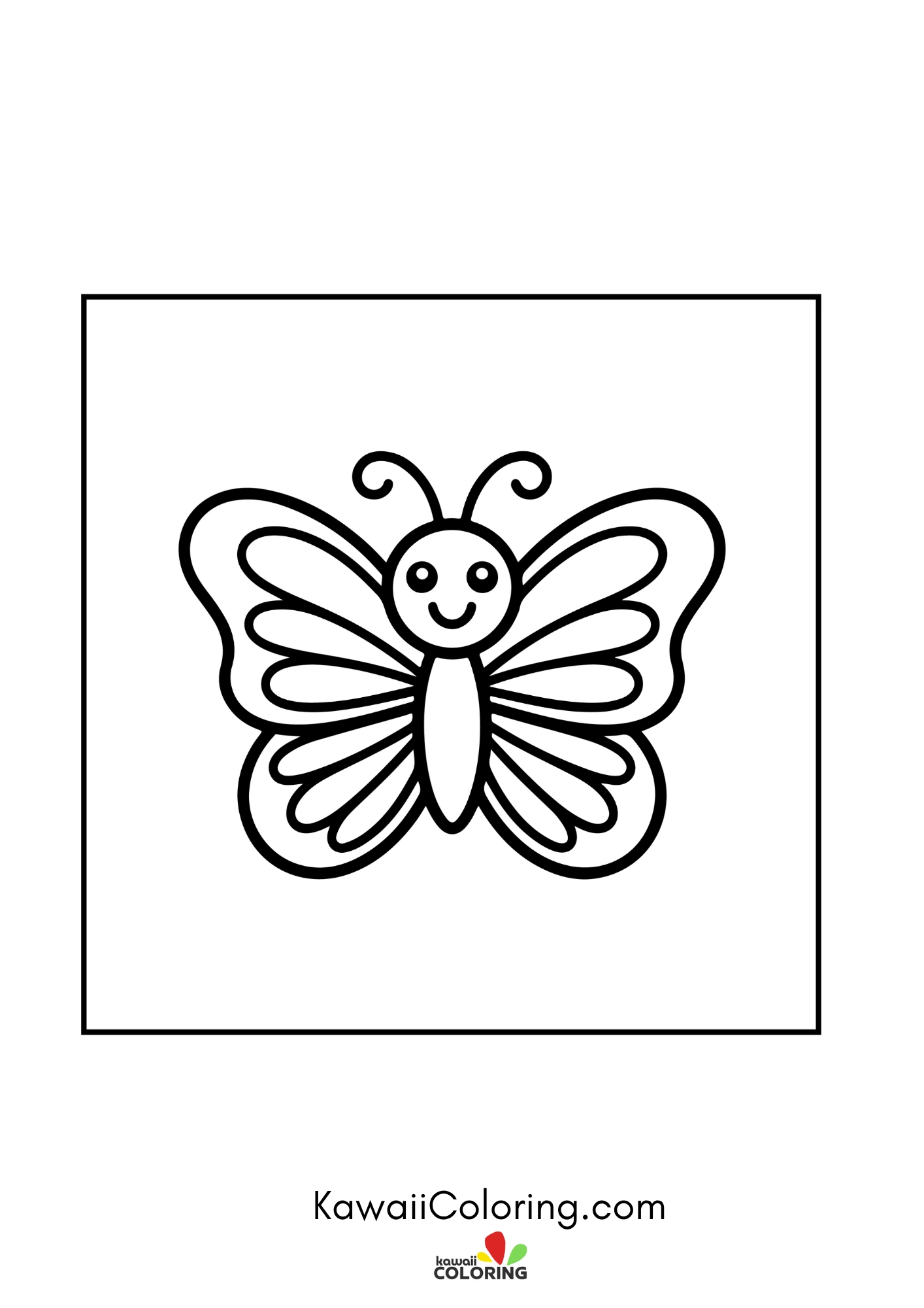 Cute butterfly flying above blossoms