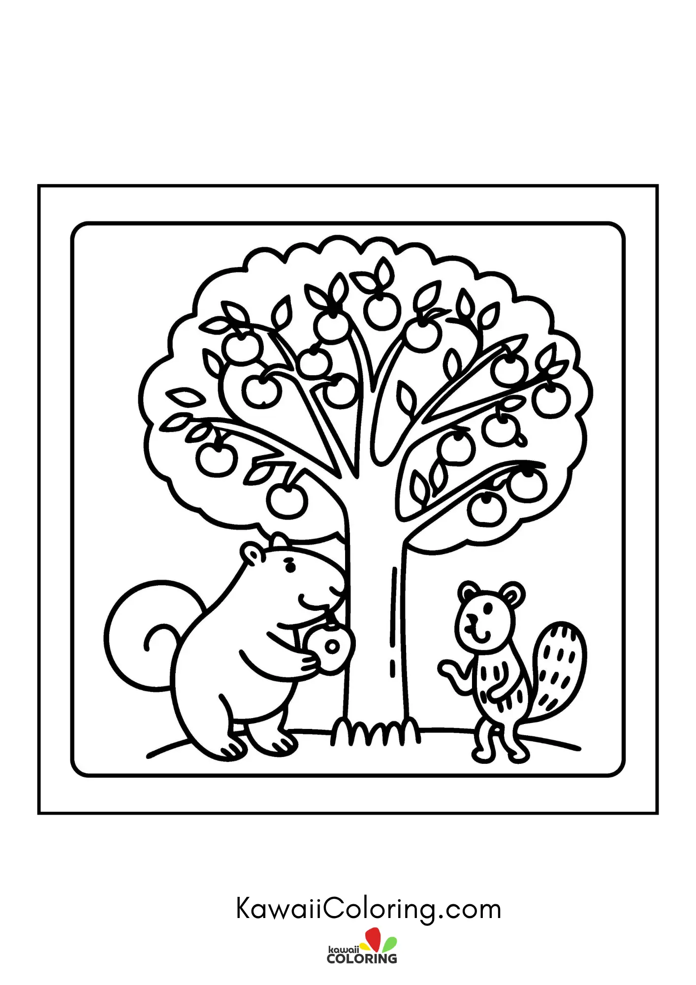 Smiling capybara in a simple nature scene