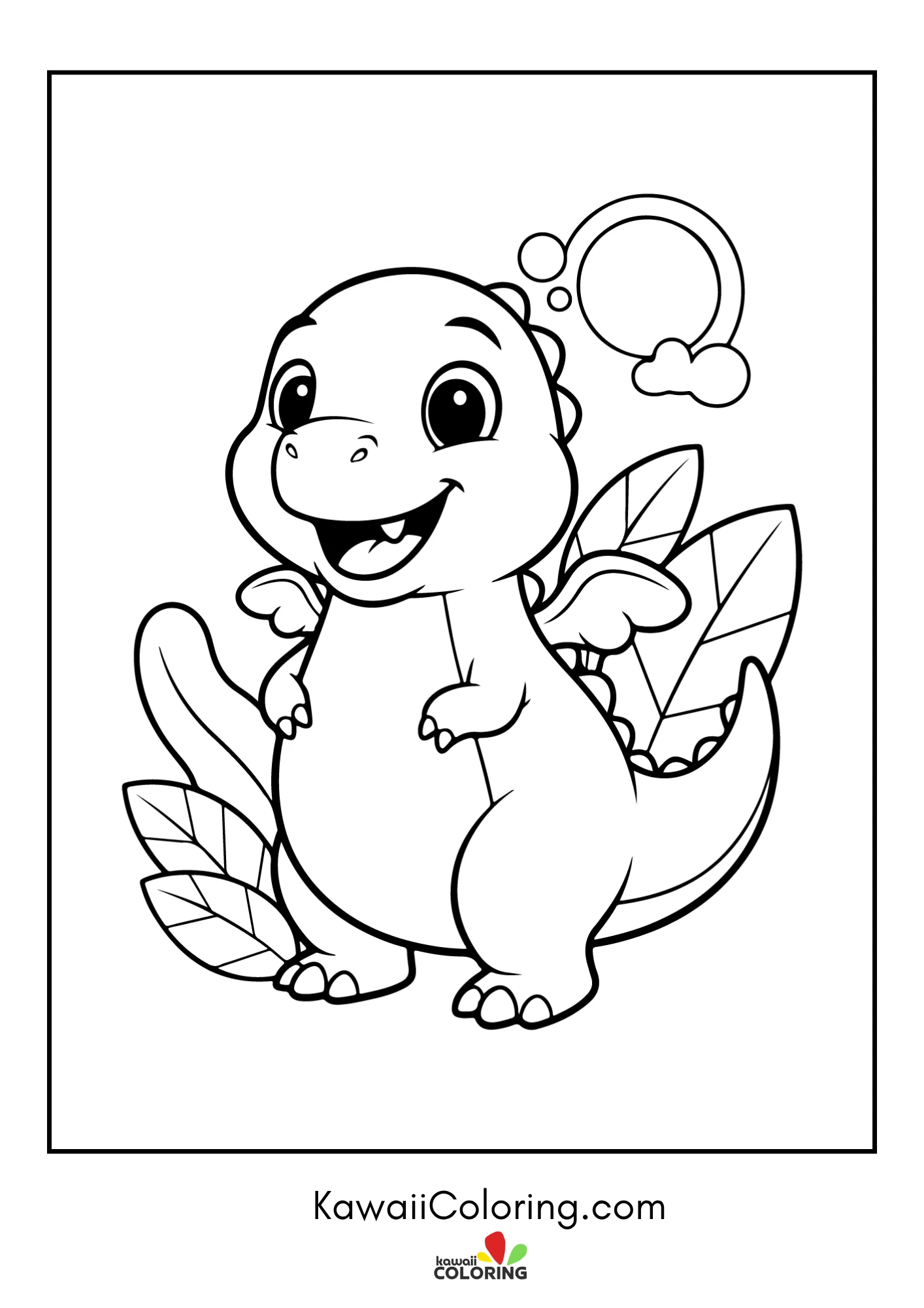 Baby dinosaur in a prehistoric scene