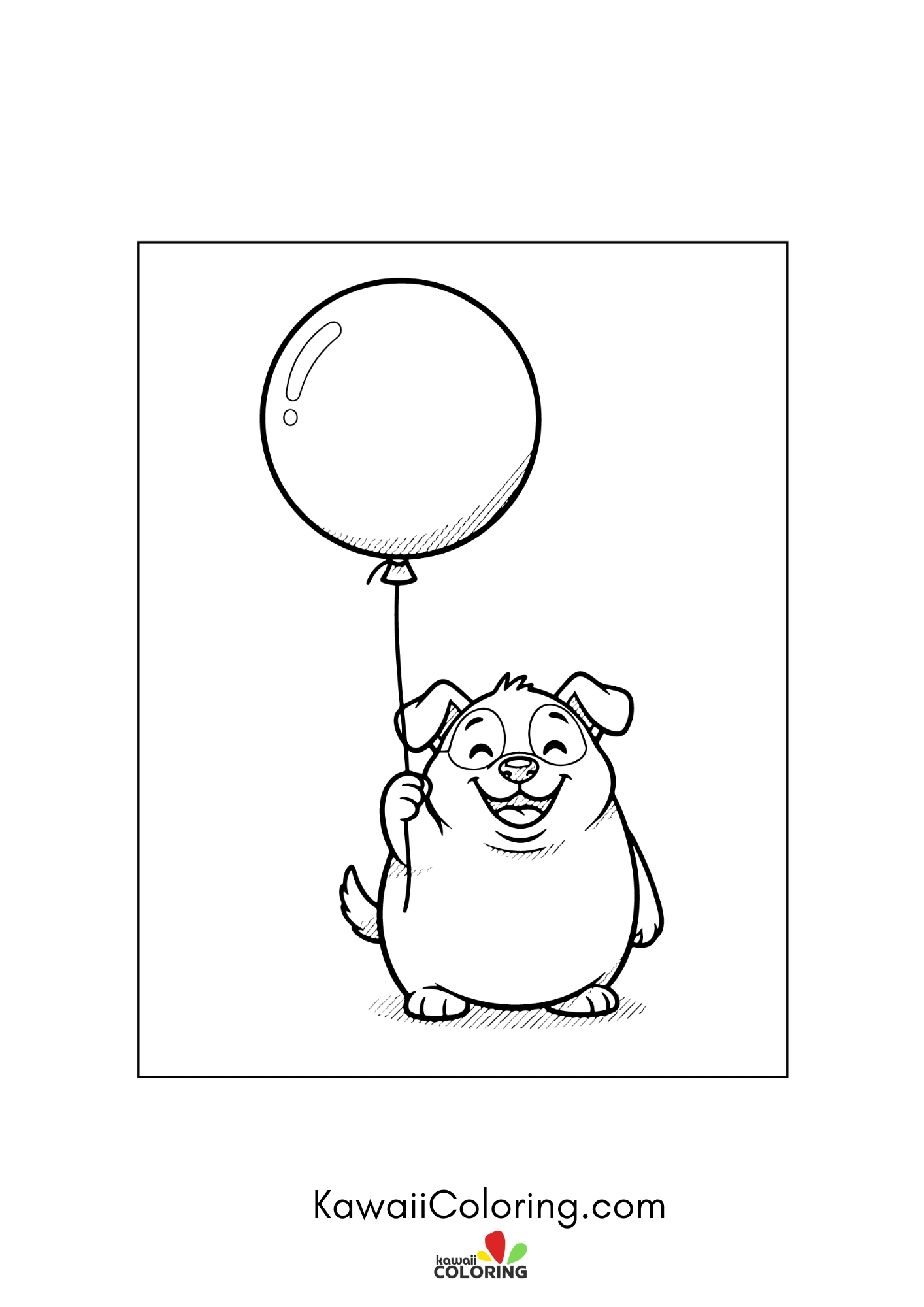Smiling dog with bow and flowers