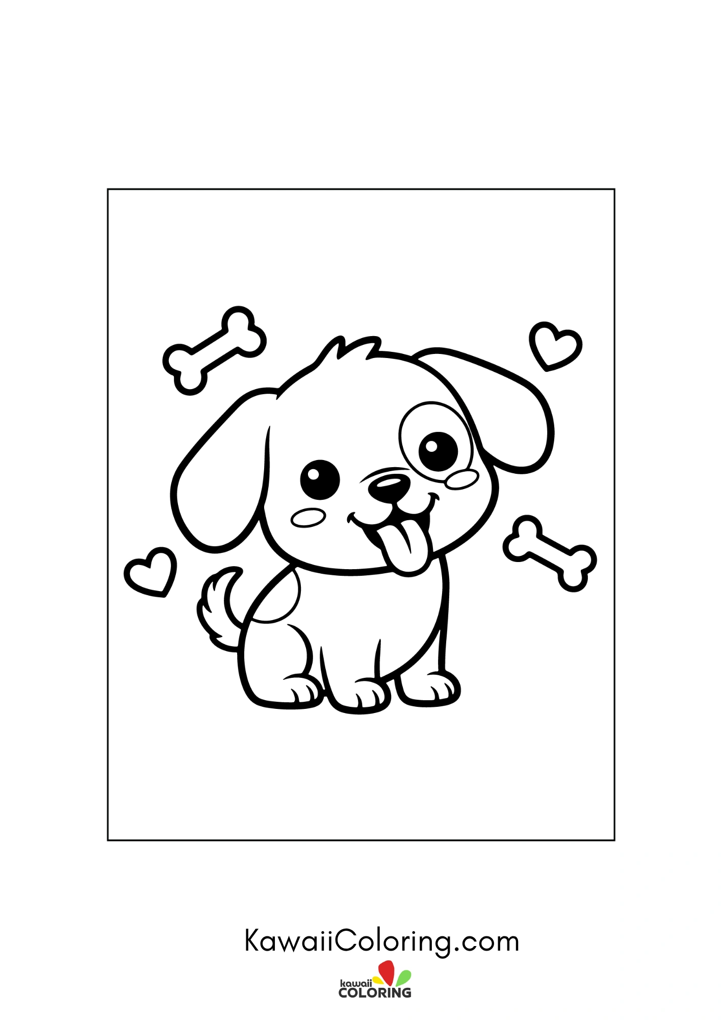 Happy dog surrounded by stars