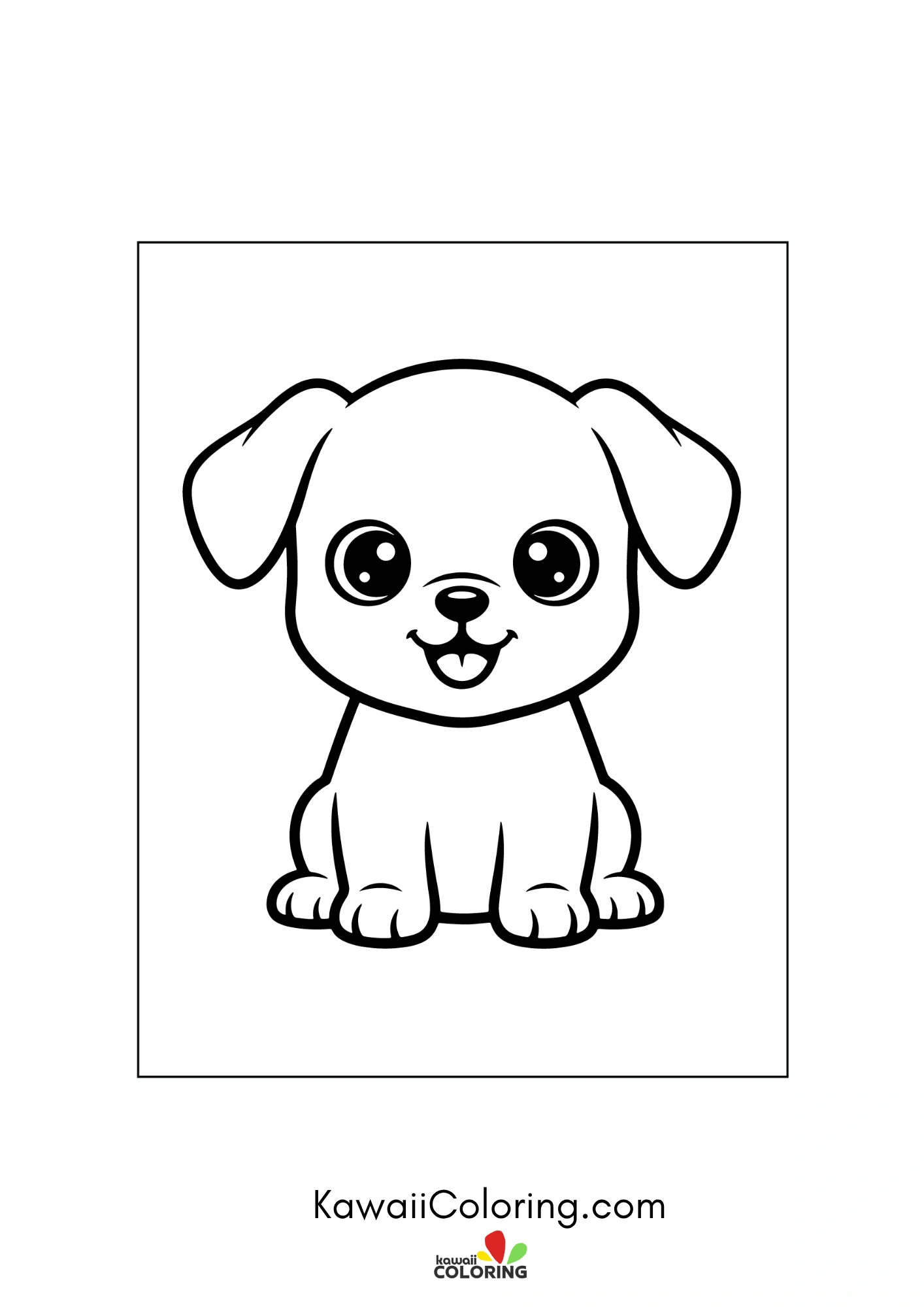 Smiling dog with bow and flowers