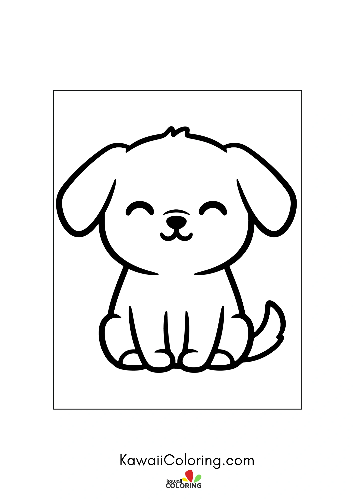 Happy dog surrounded by stars