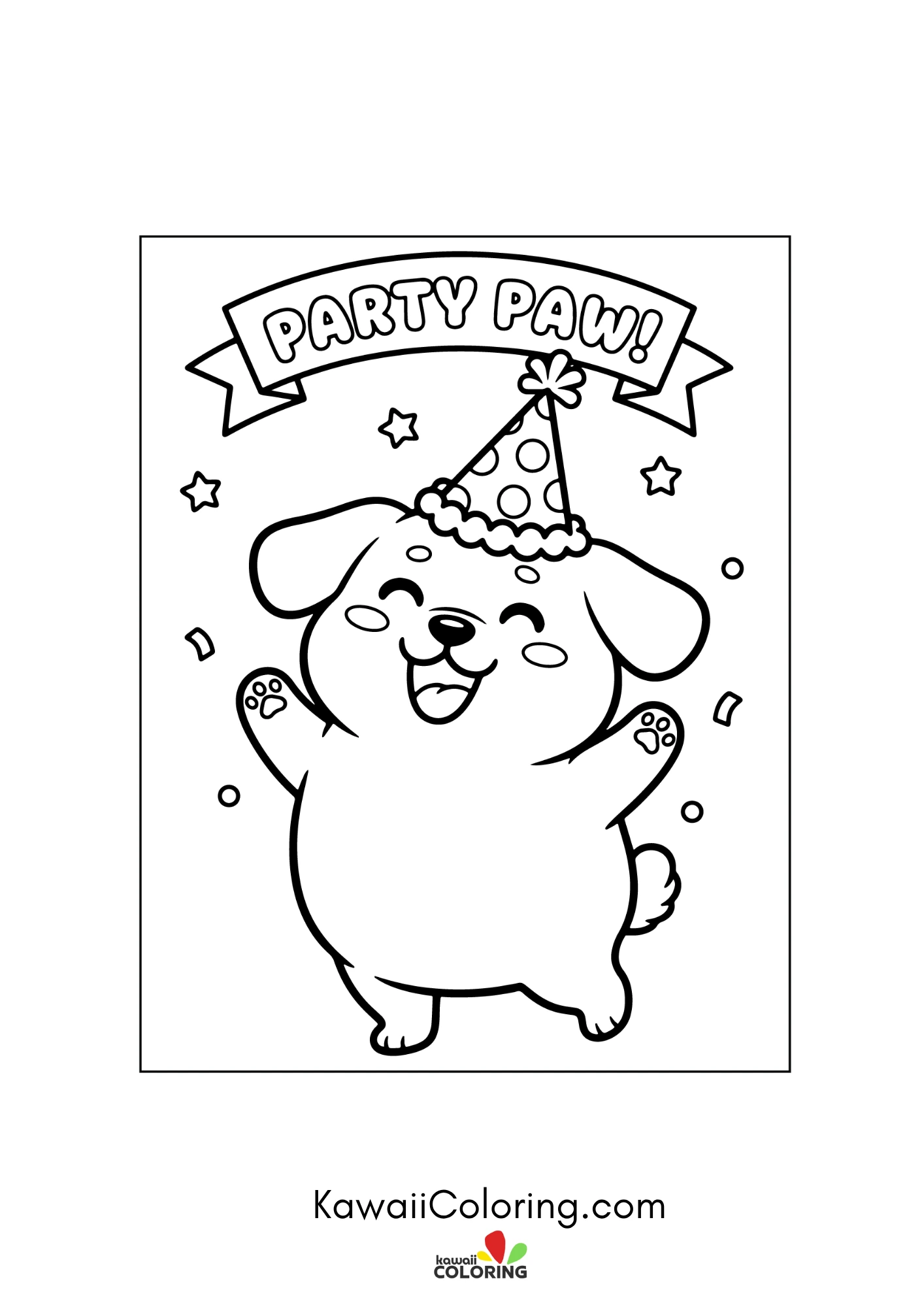 Smiling dog with bow and flowers