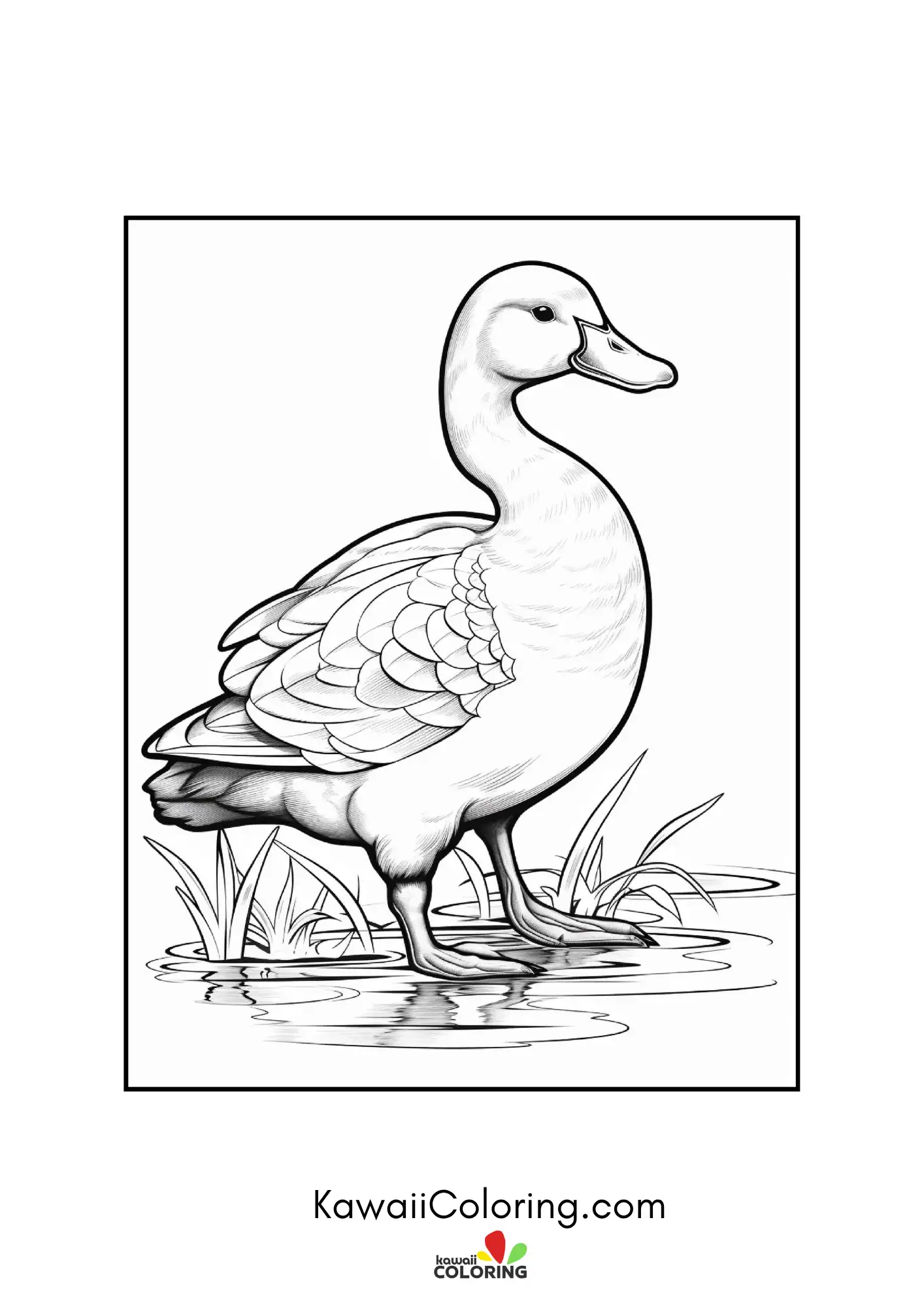 Duckling sitting with hearts and stars