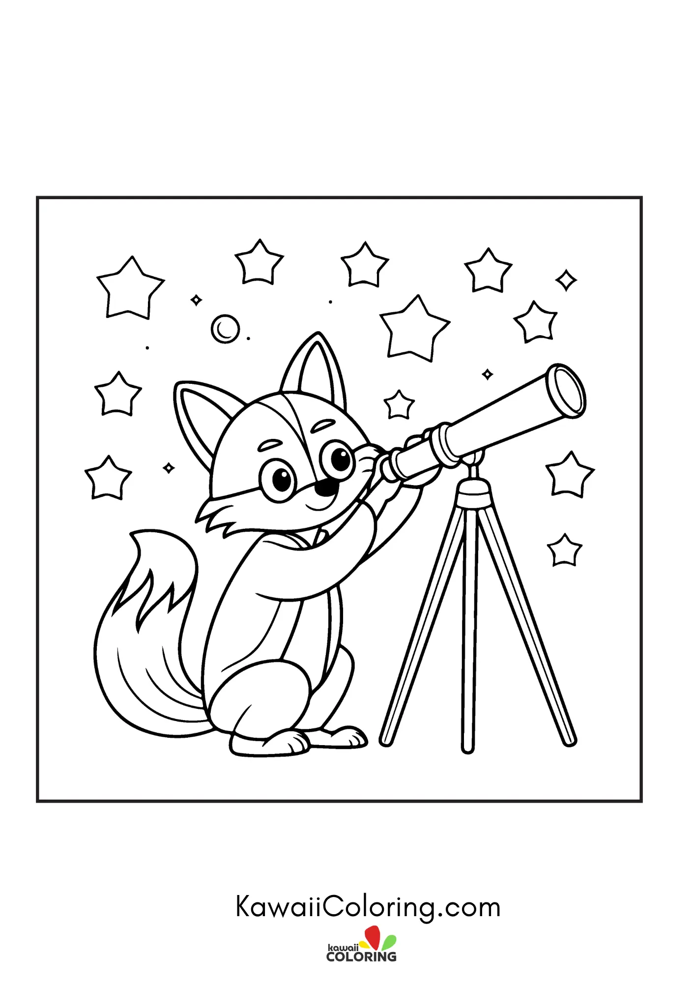 Friendly fox in a woodland scene