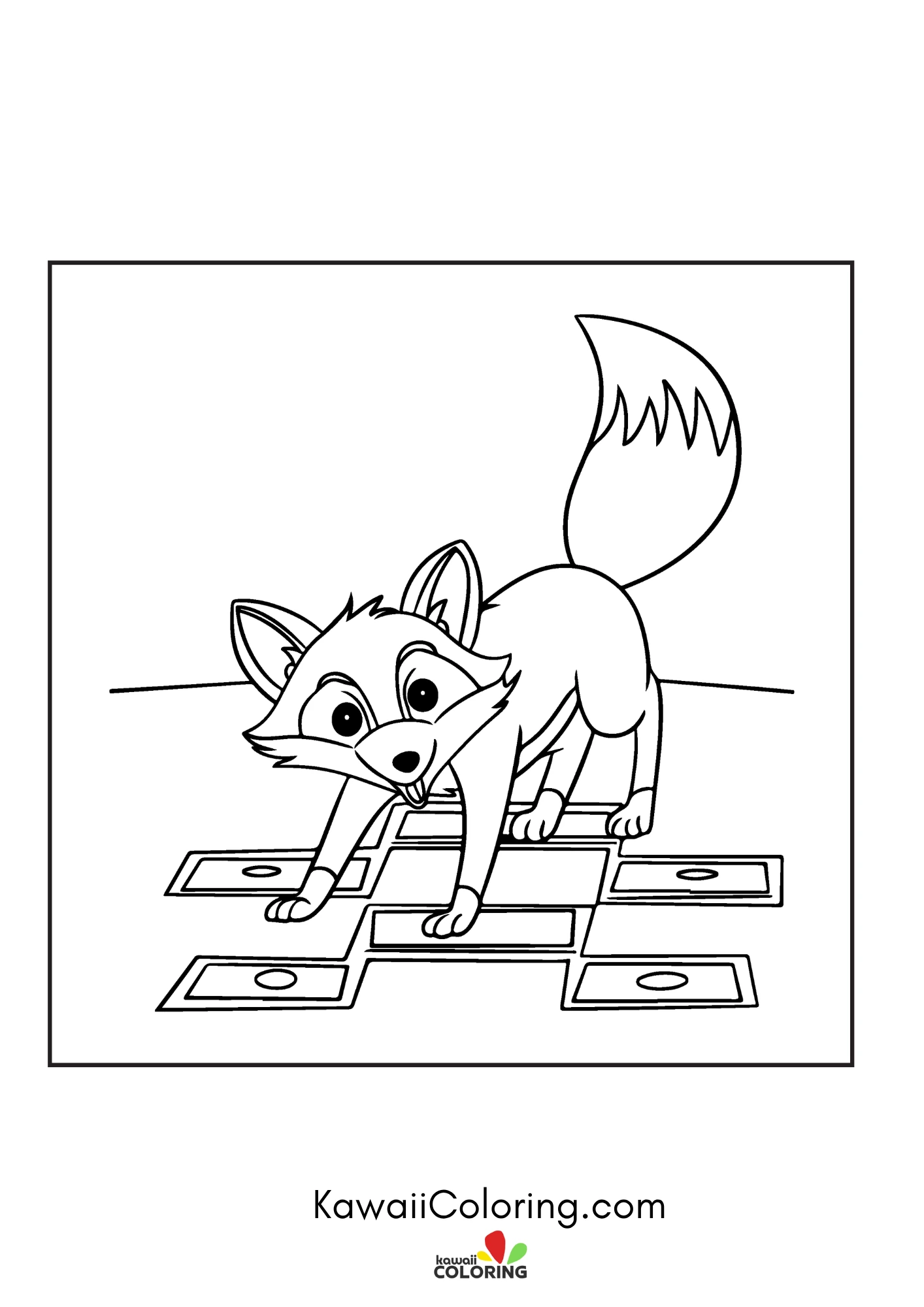 Friendly fox in a woodland scene