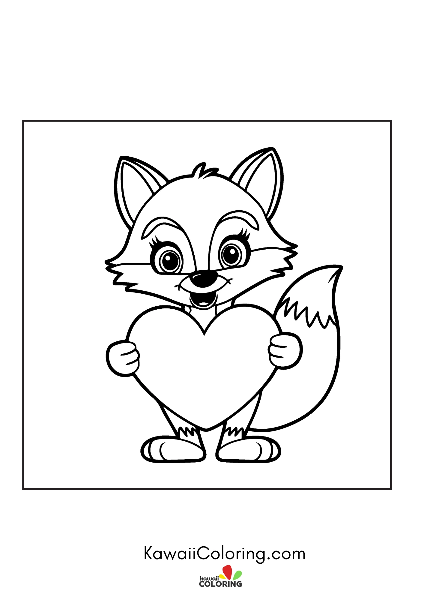 Smiling fox with leafy forest details
