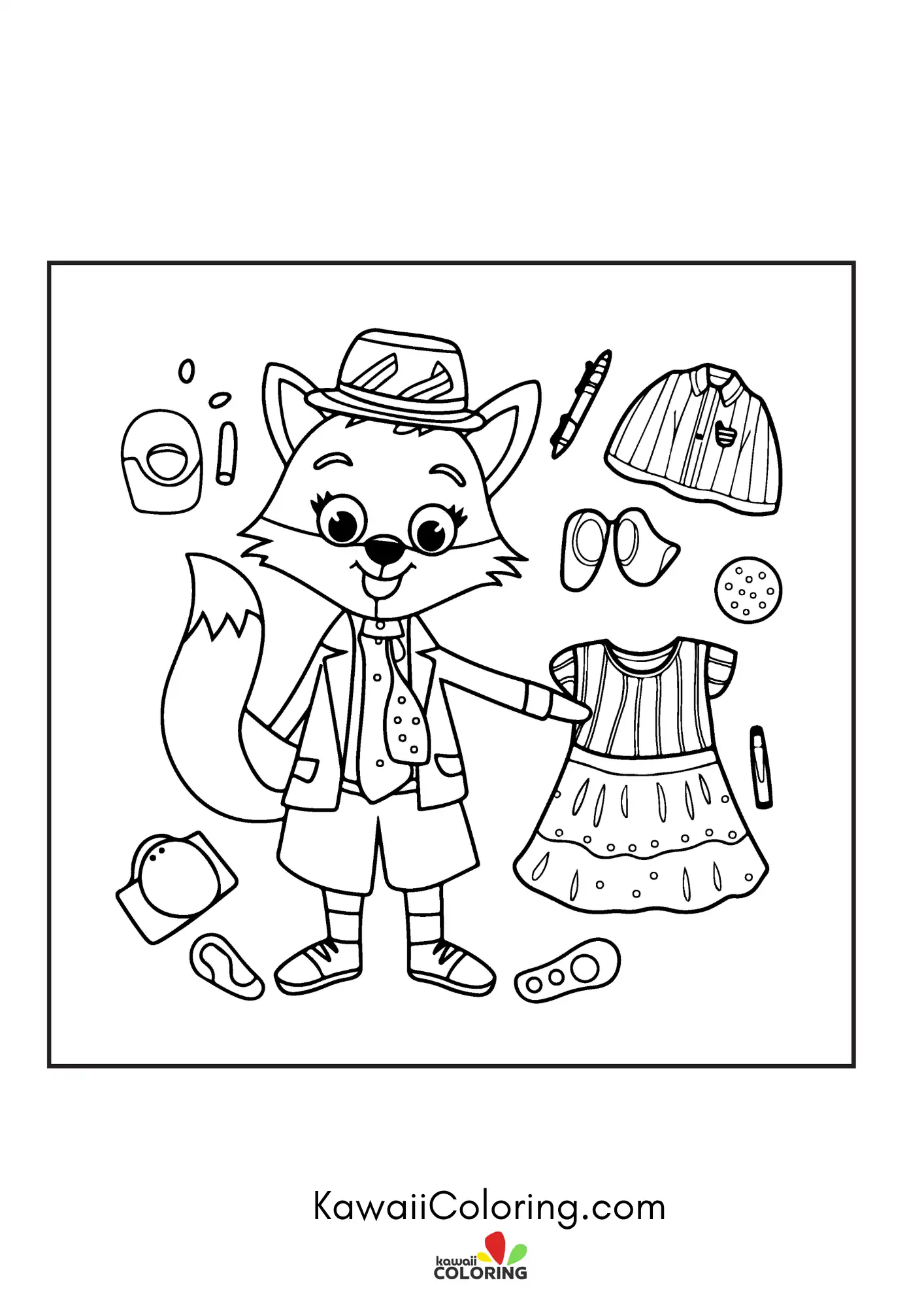 Friendly fox in a woodland scene