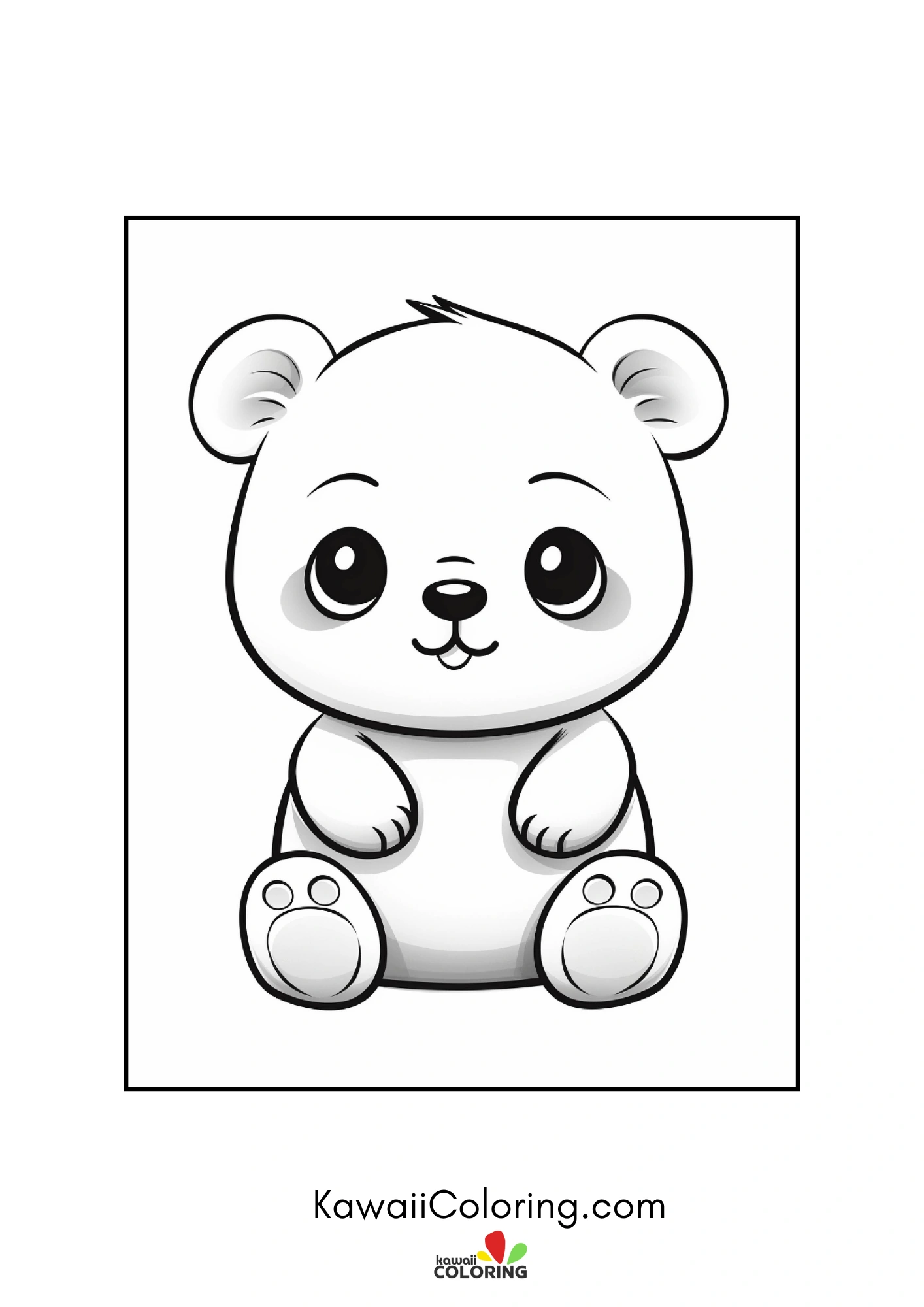 Cute panda sitting with bamboo