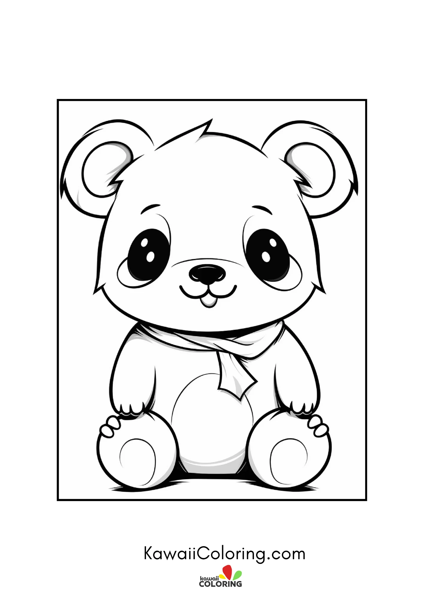 Baby panda surrounded by flowers