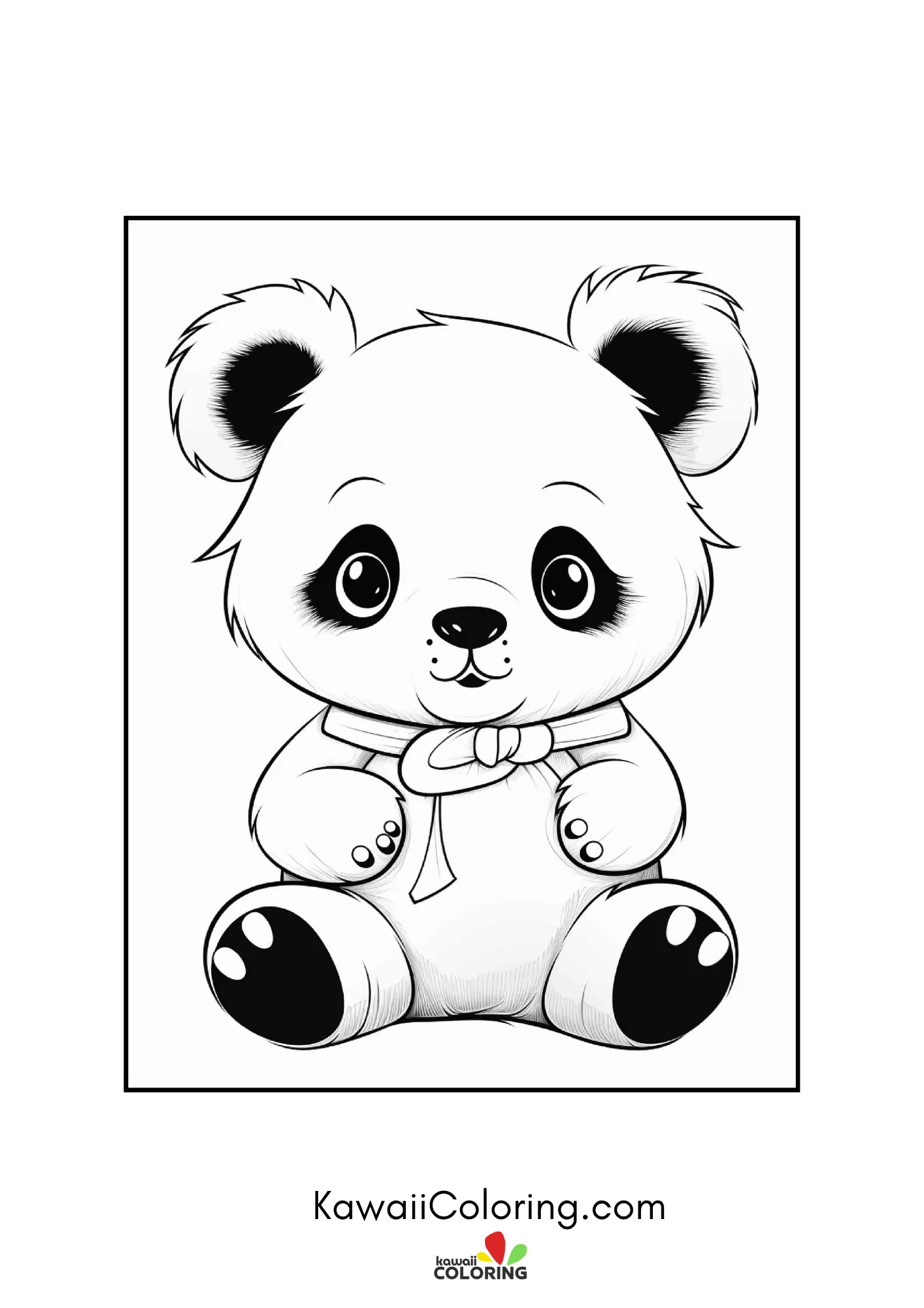 Baby panda surrounded by flowers