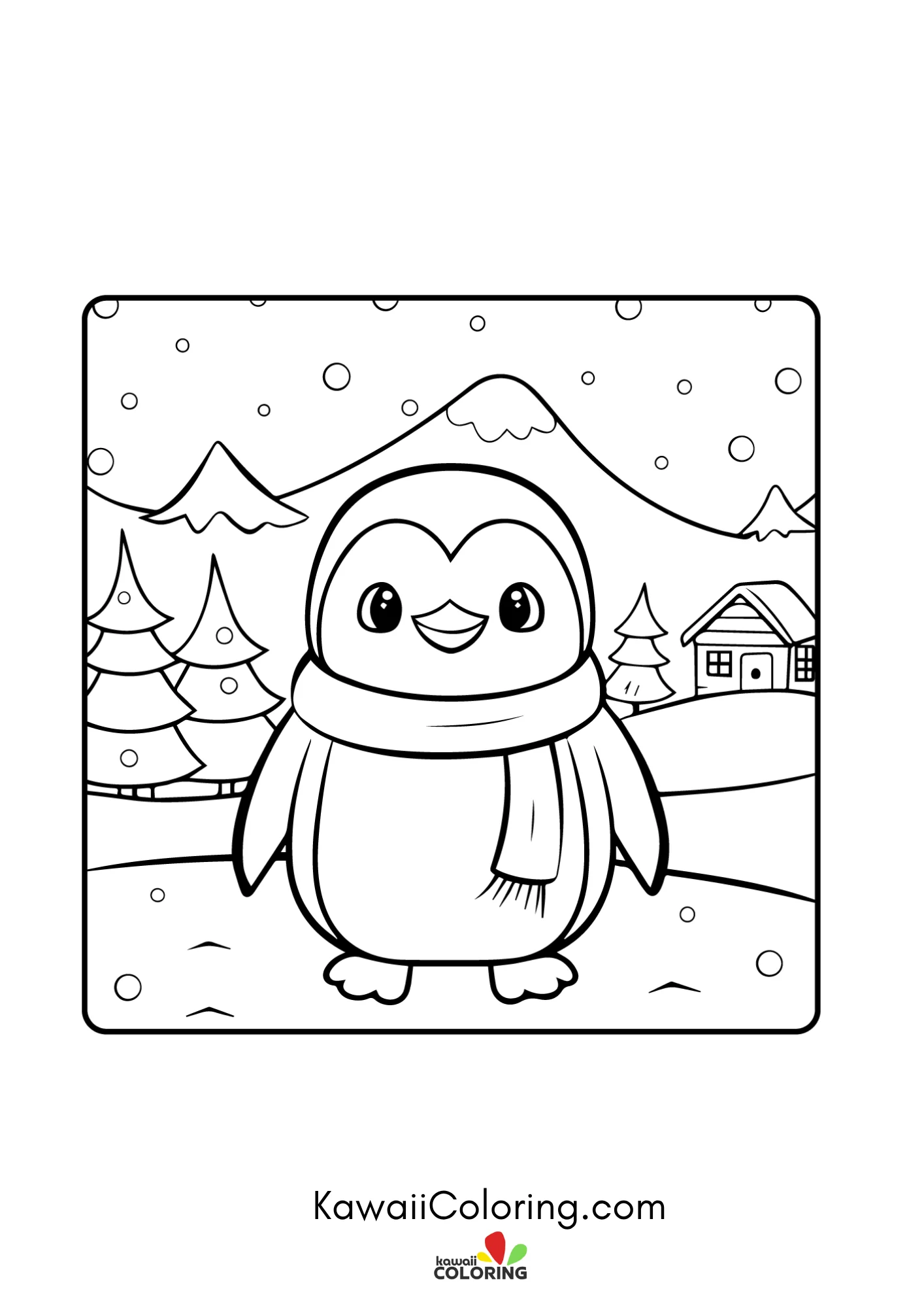 Baby penguin surrounded by stars