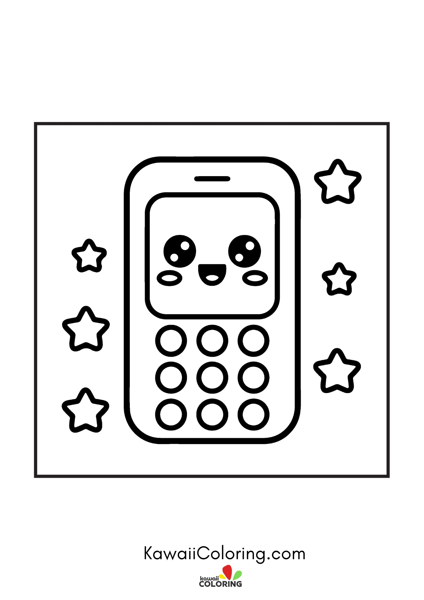 Dreamy kawaii character with stars