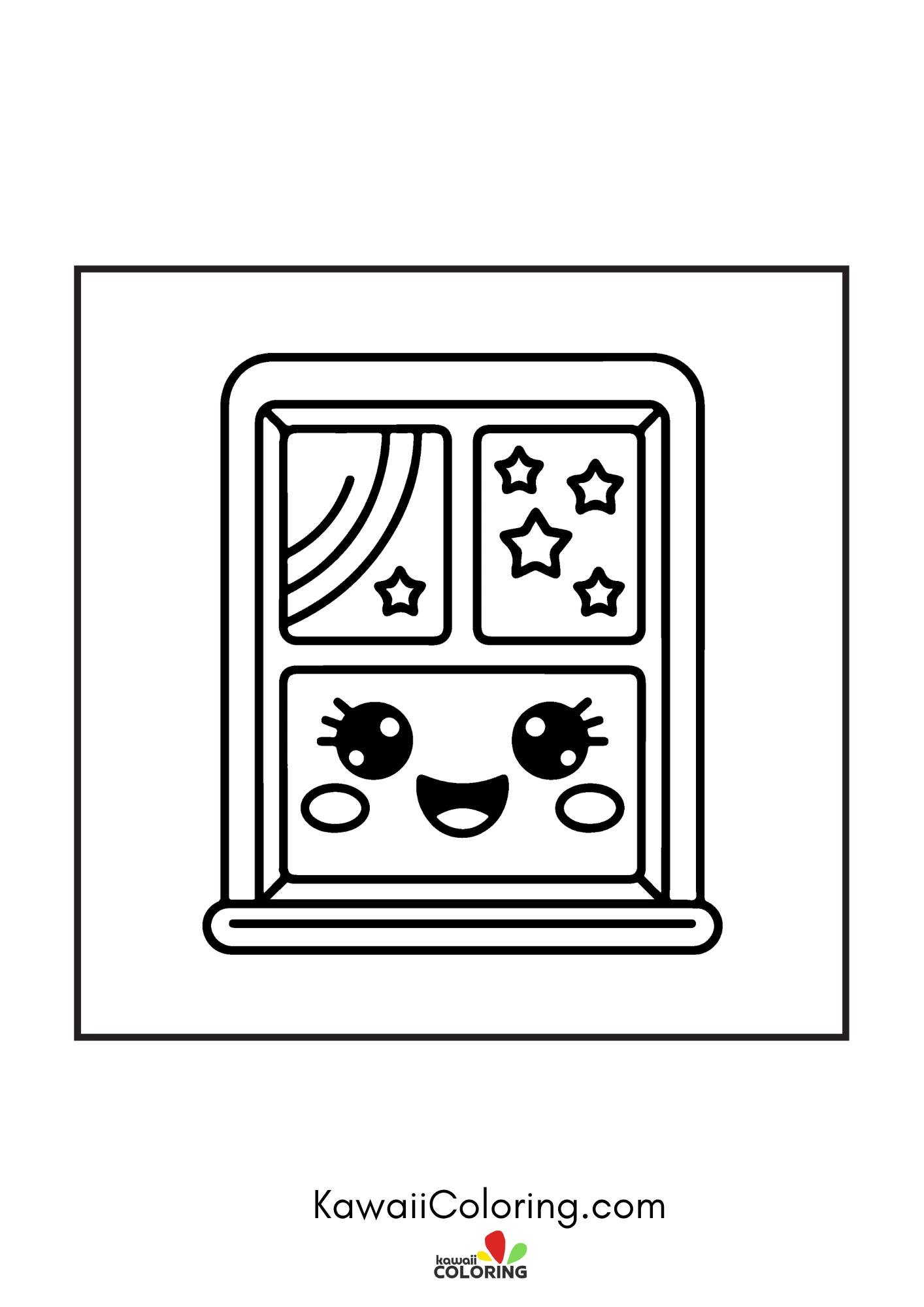Dreamy coloring page with soft celestial details