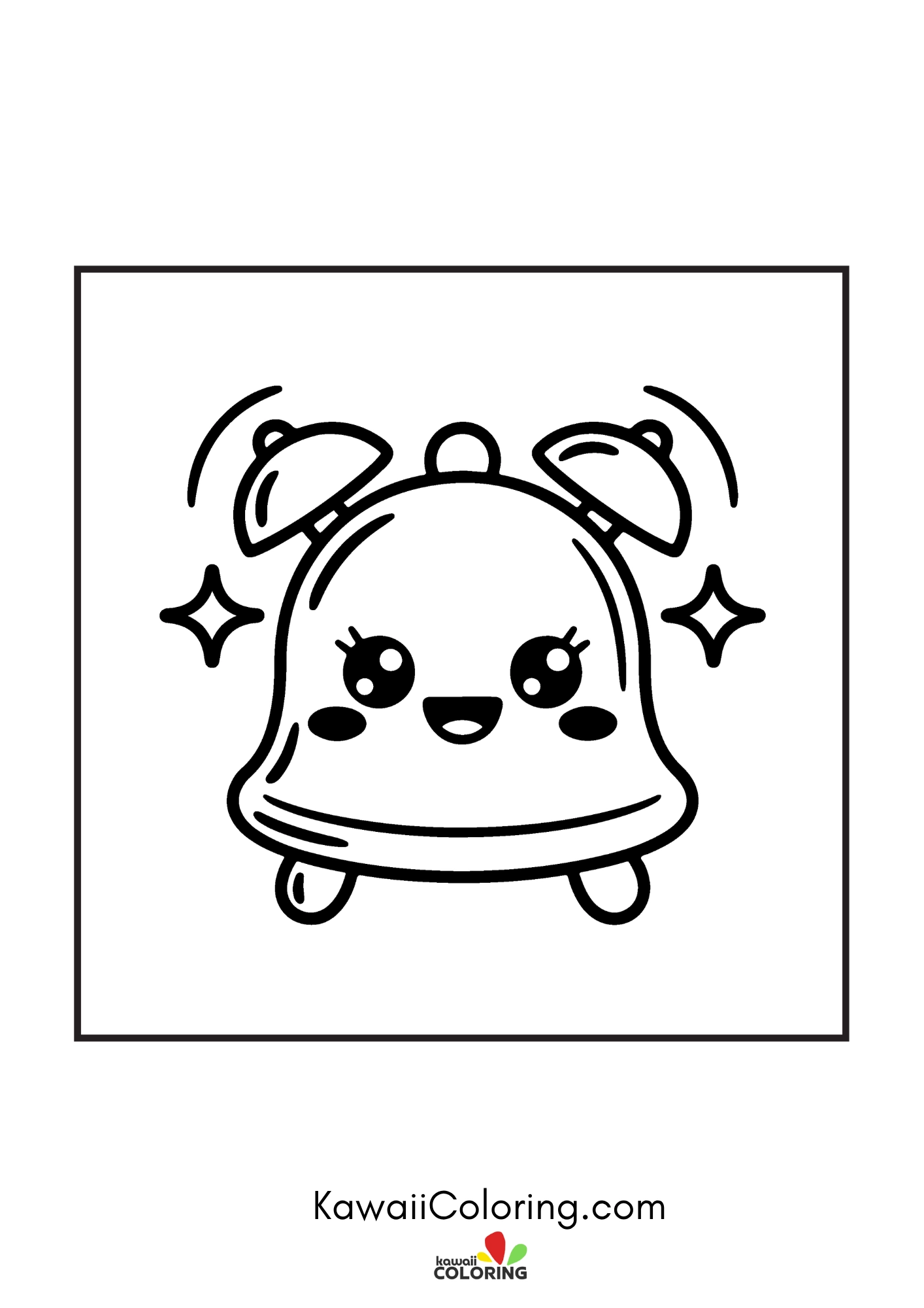 Sweet character surrounded by sparkles