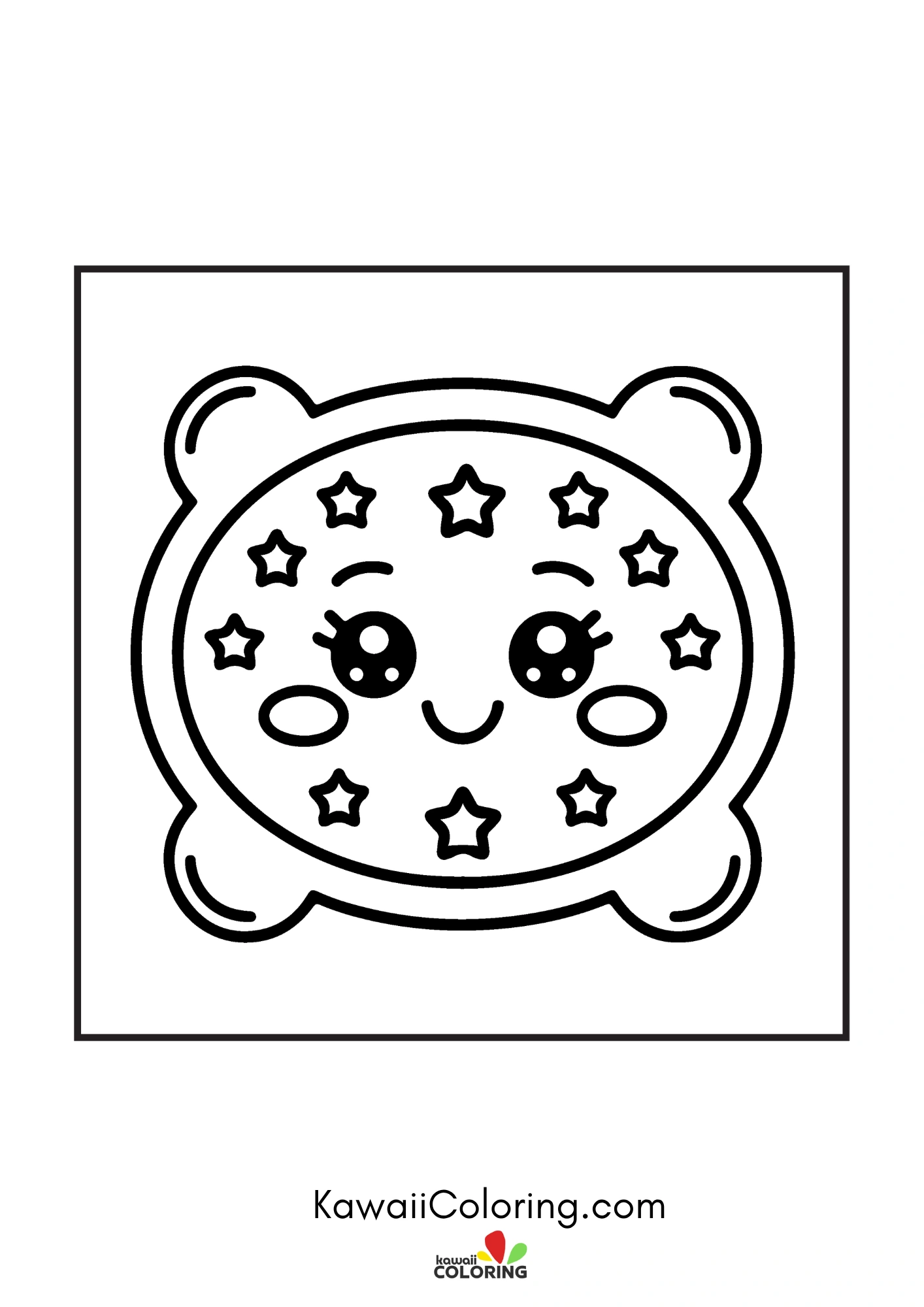 Dreamy coloring page with soft celestial details