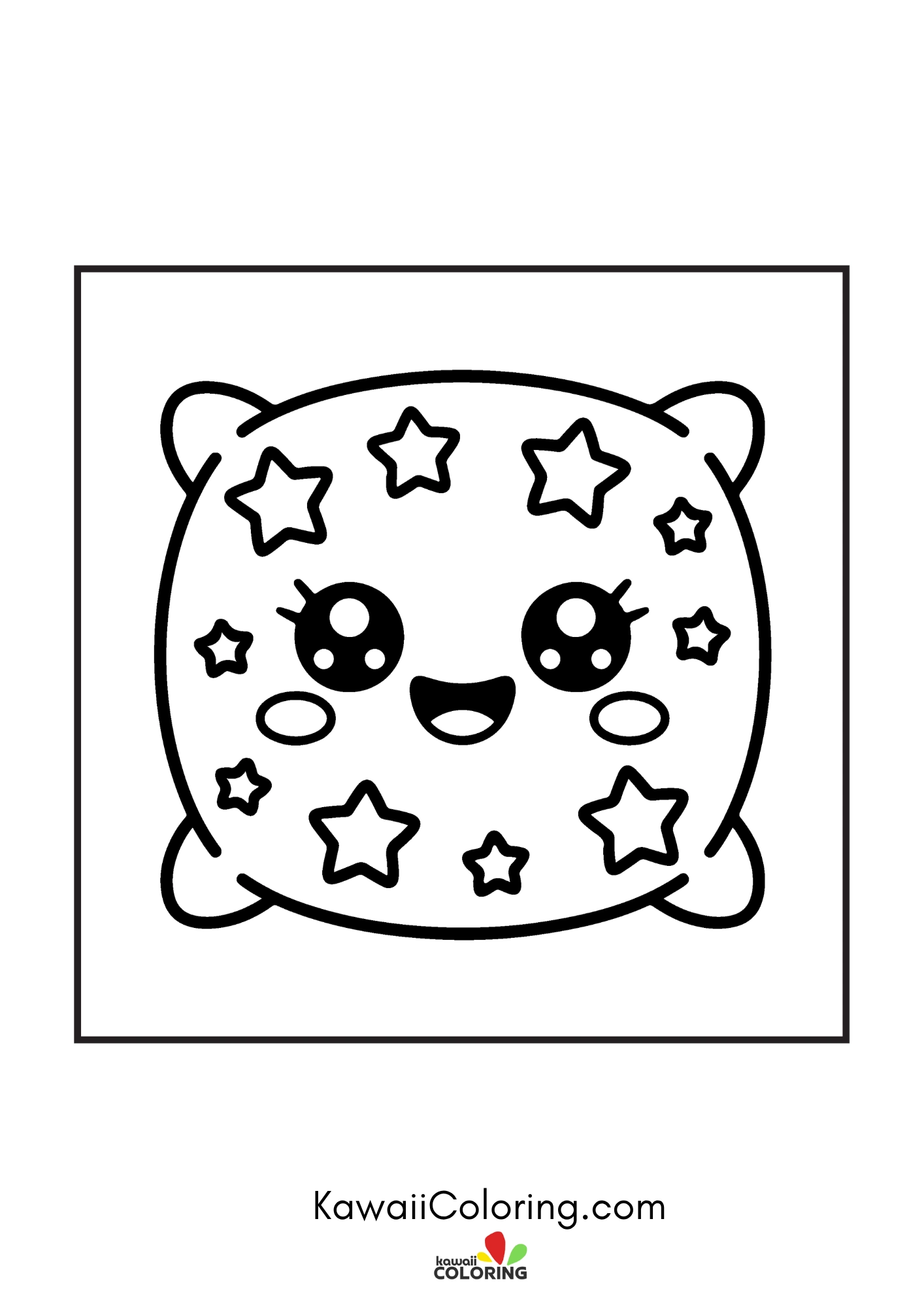 Sweet character surrounded by sparkles