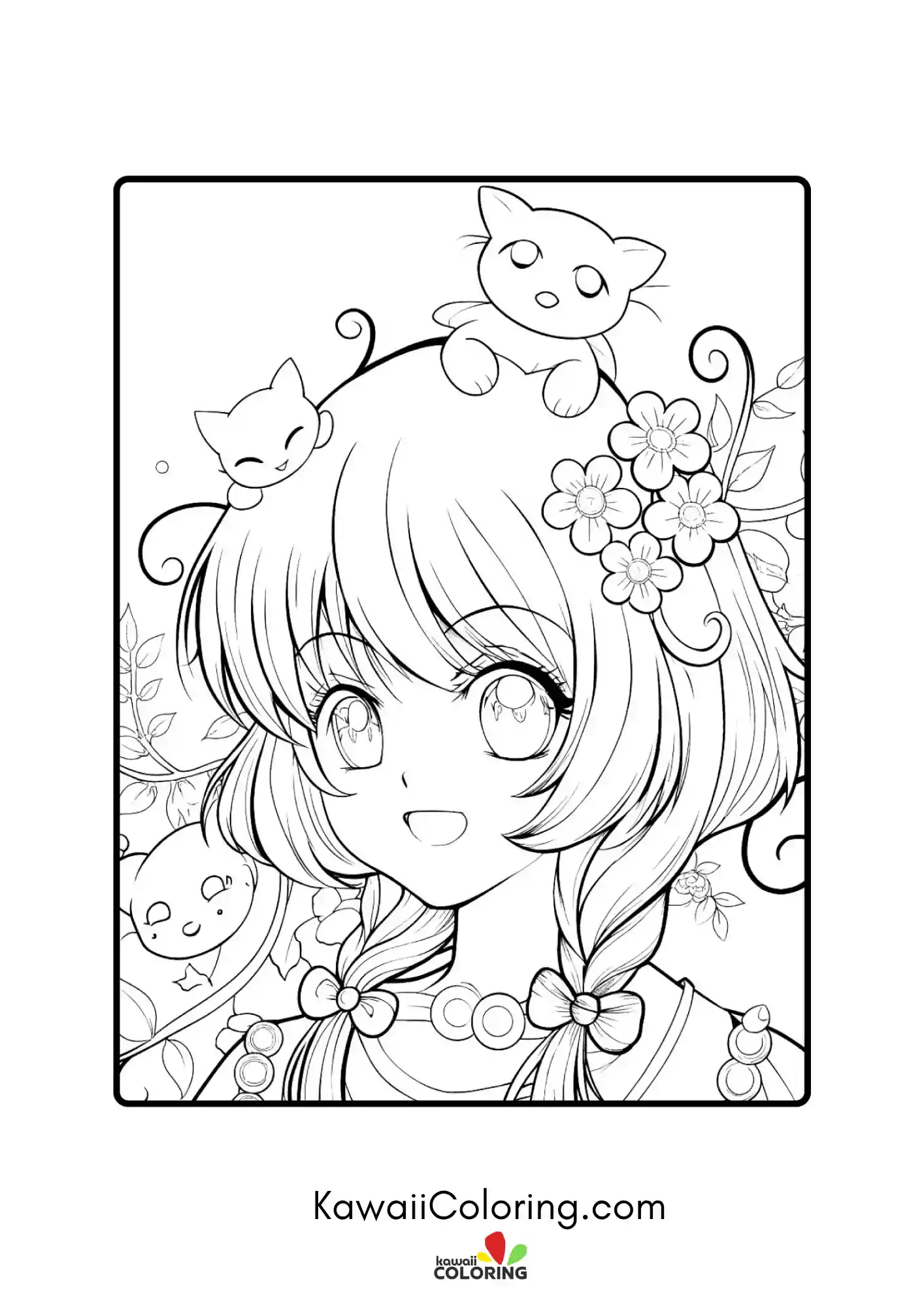 Kawaii anime character portrait