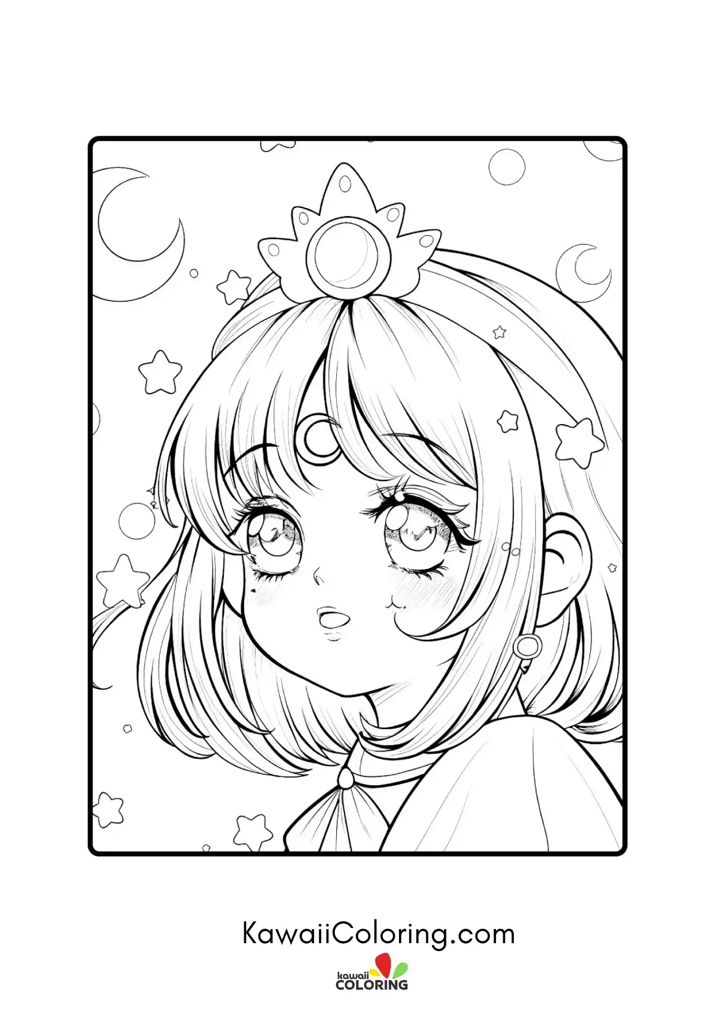 Kawaii anime character portrait