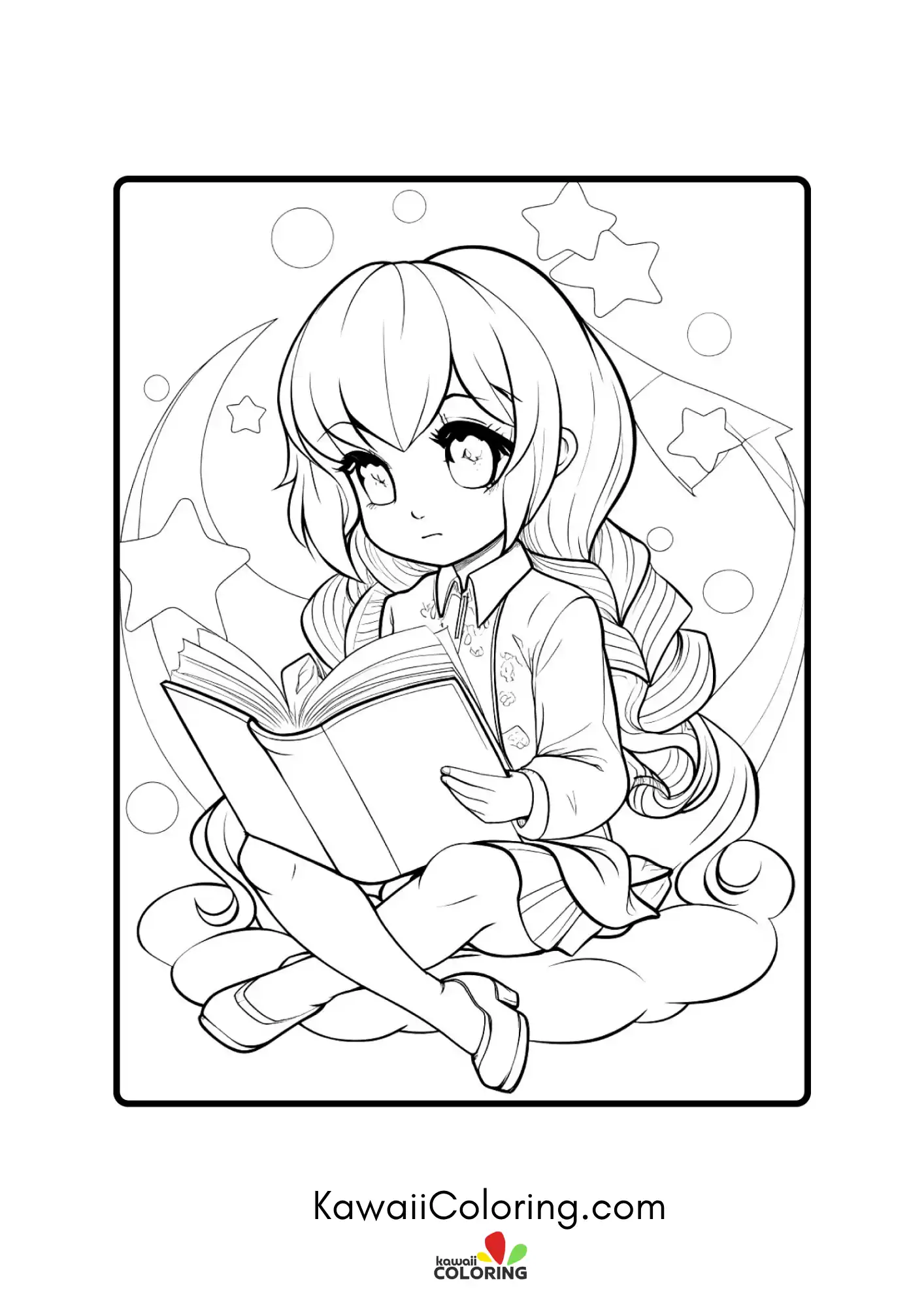 Kawaii anime character portrait