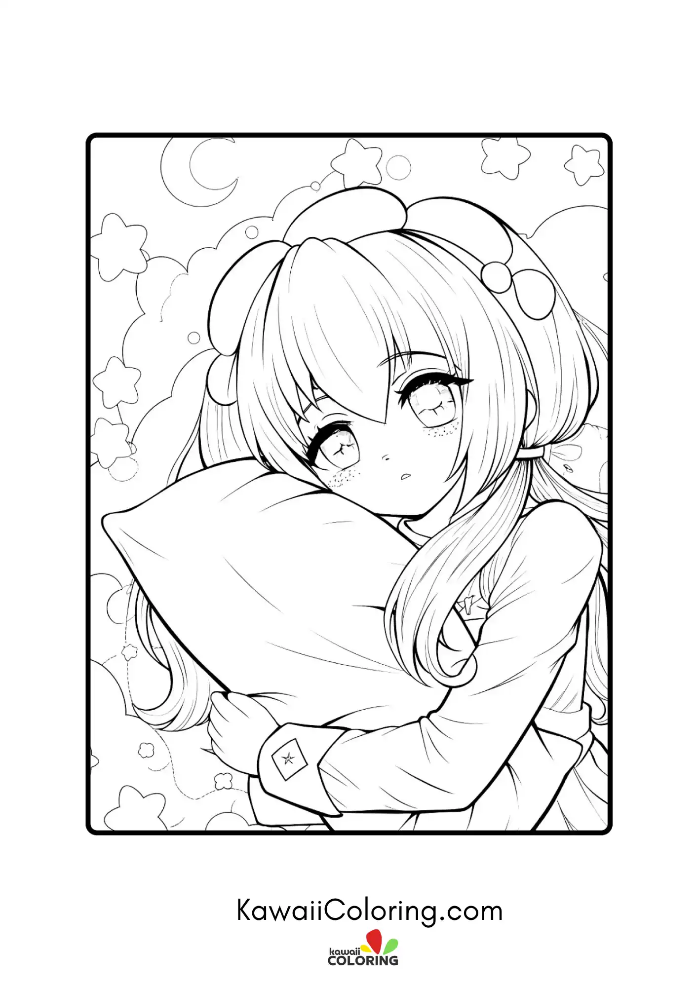 Cute anime-style person with detailed hair