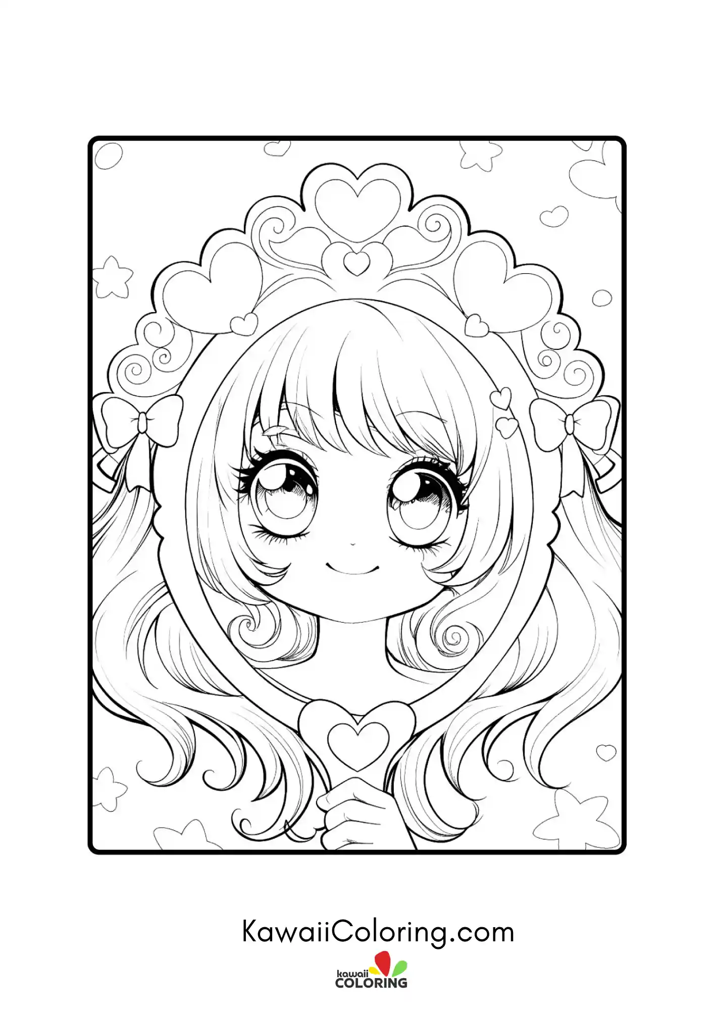Kawaii anime character portrait