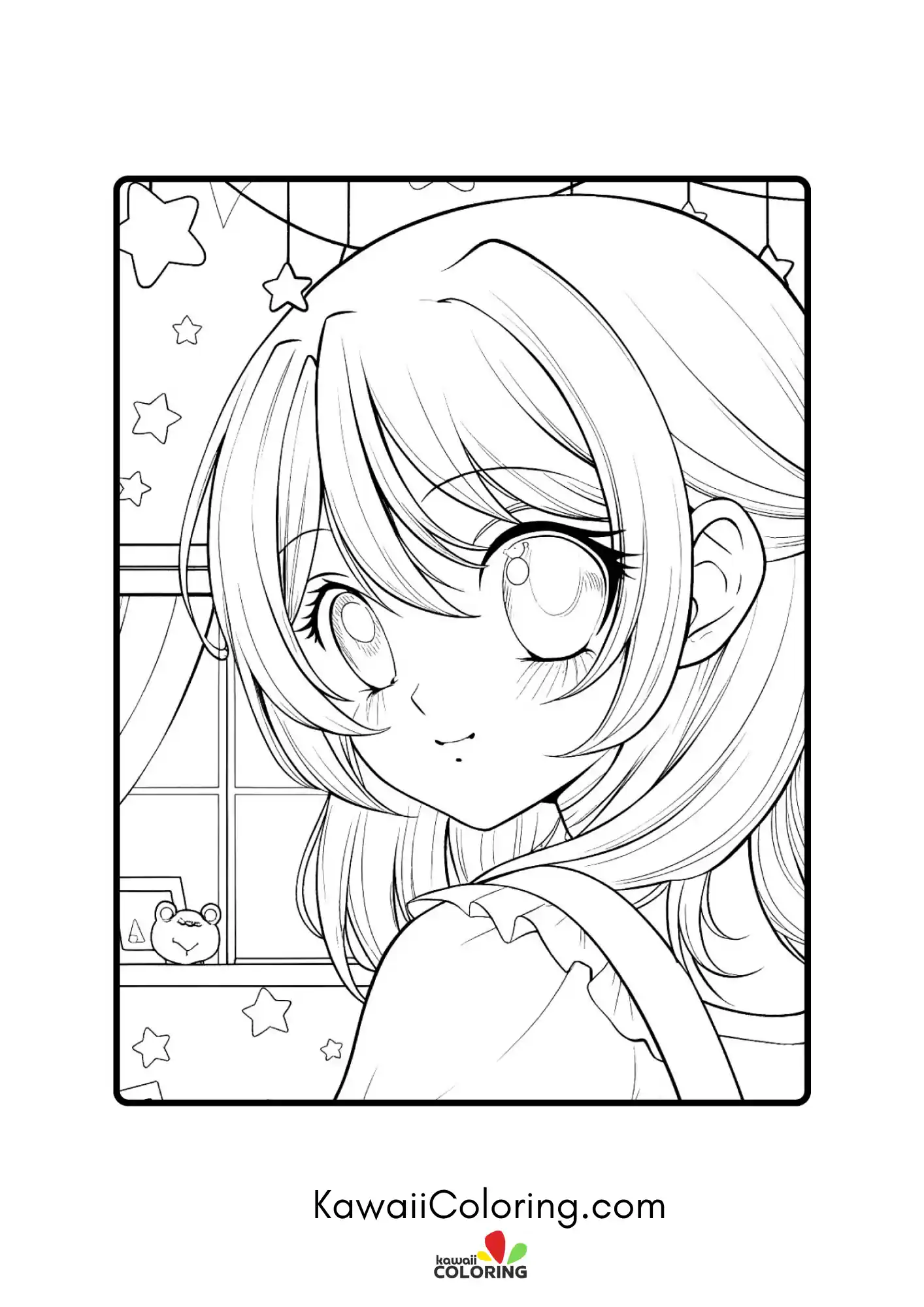 Anime character with expressive eyes