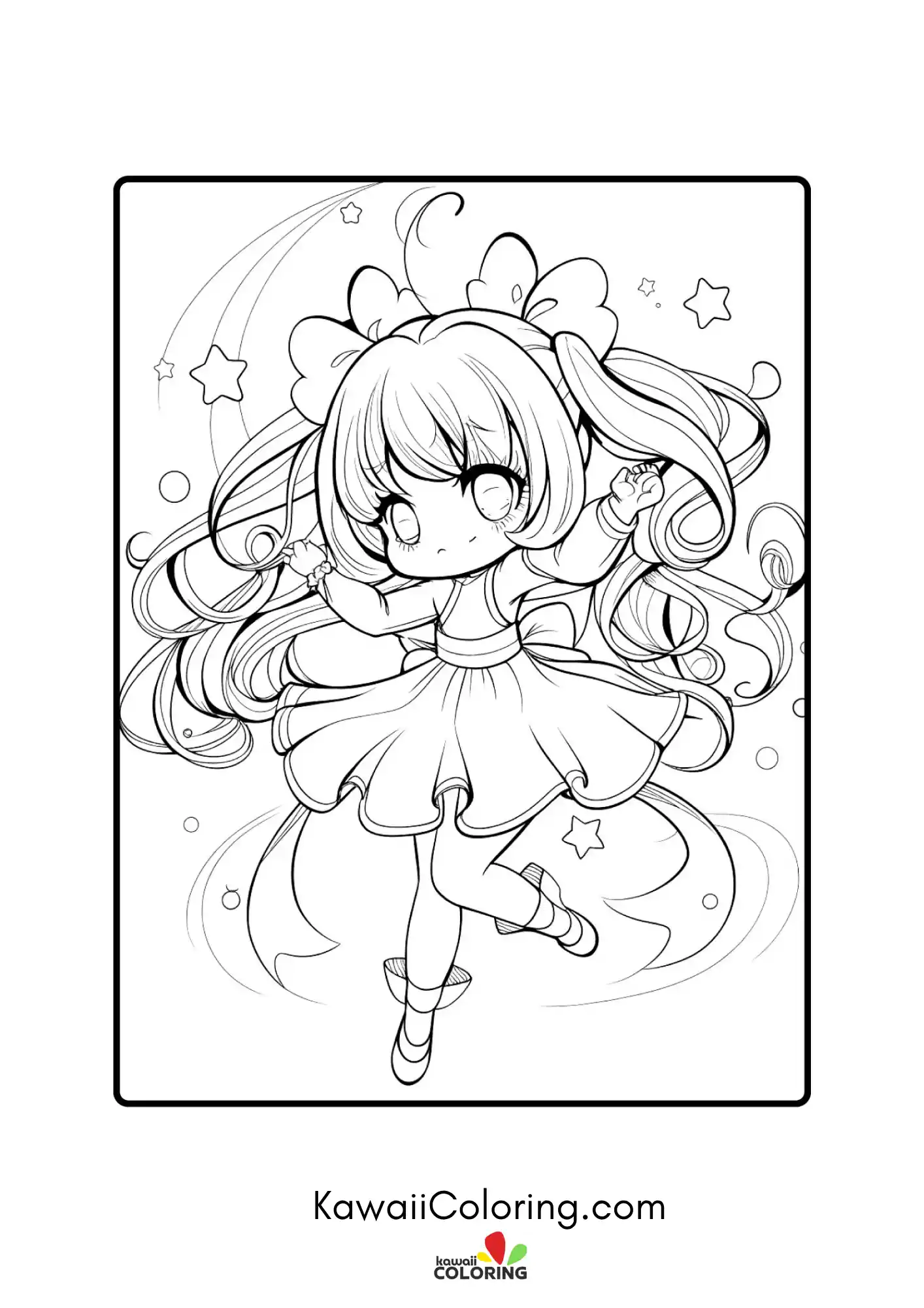 Cute anime-style person with detailed hair