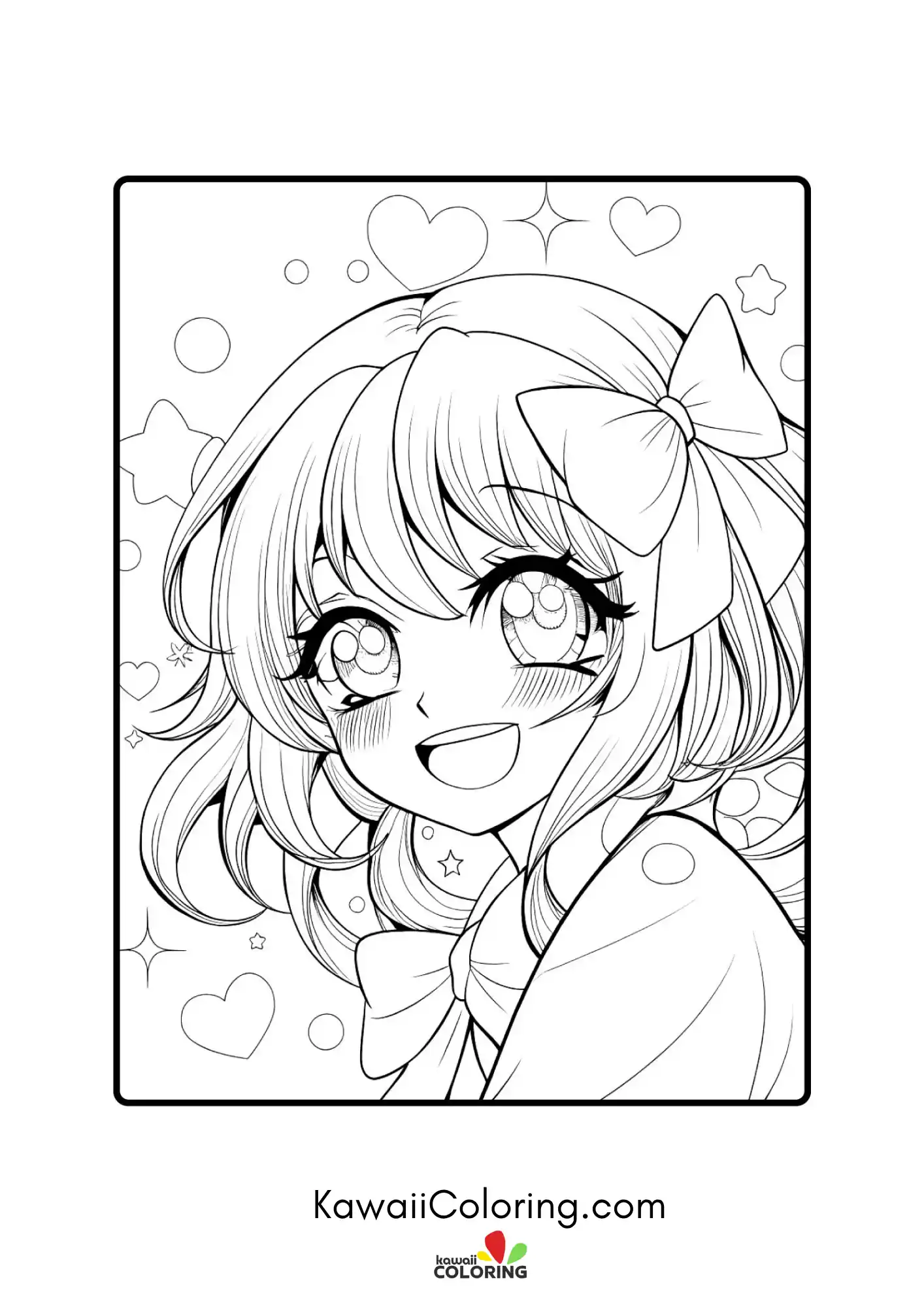 Kawaii anime character portrait