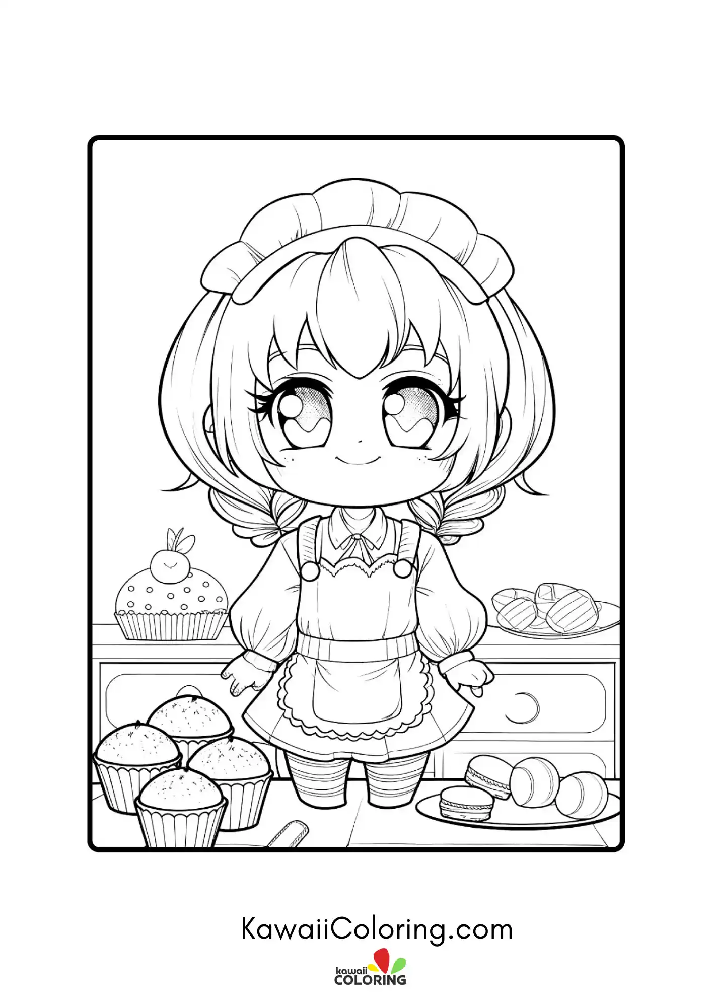 Cute anime-style person with detailed hair