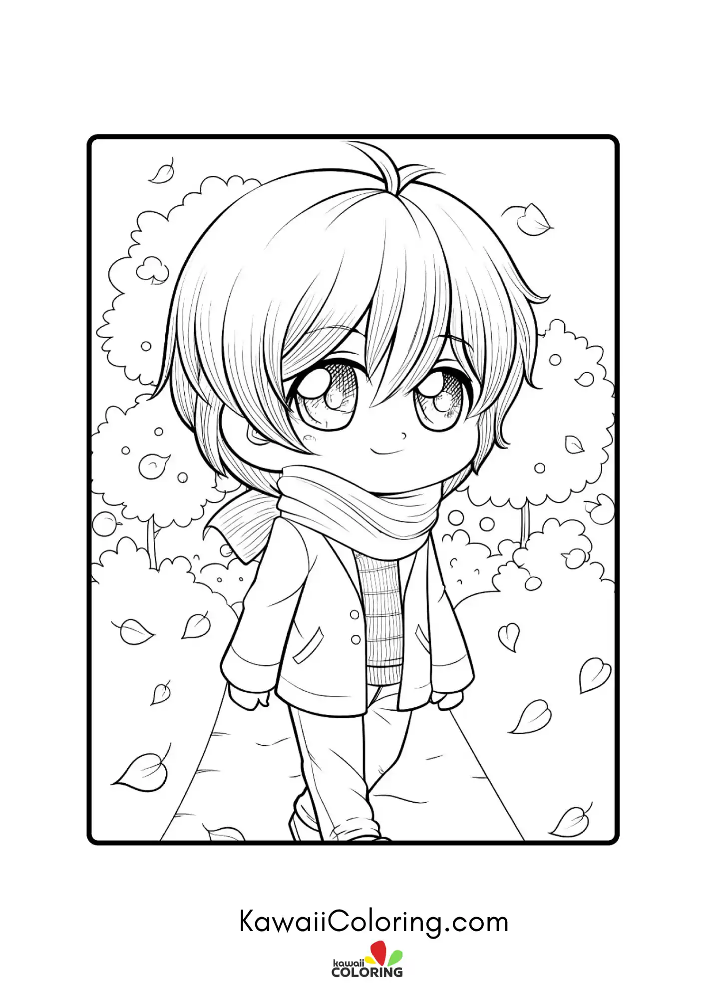 Anime adult character in a decorative scene