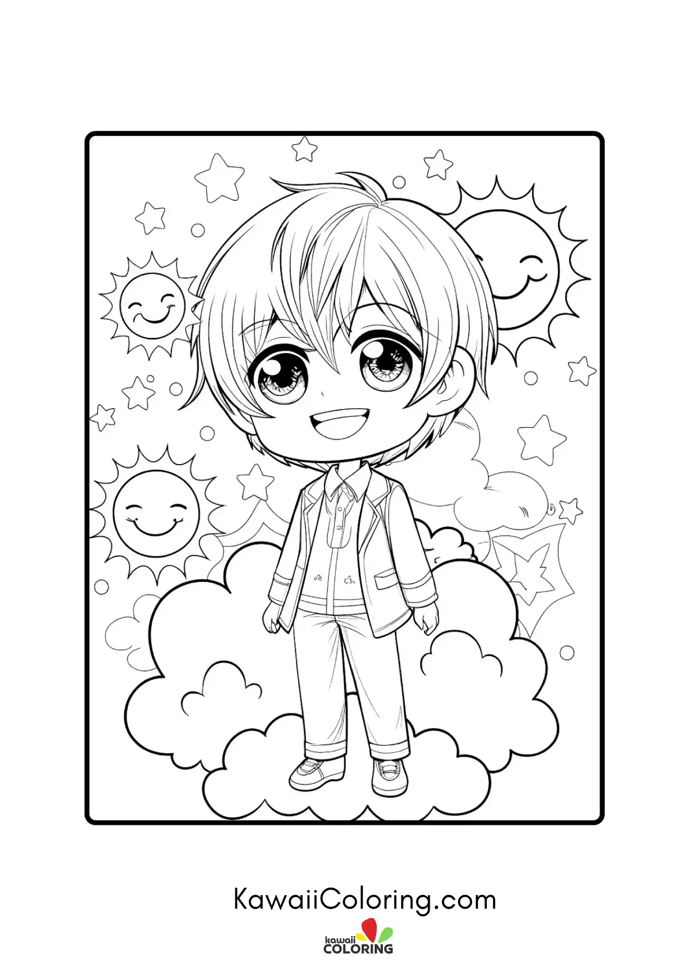 Kawaii anime character portrait