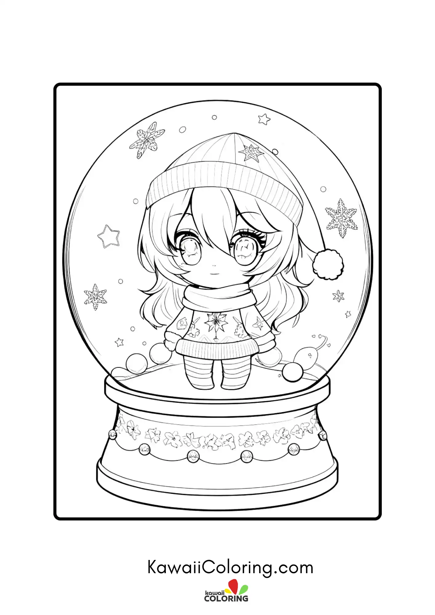 Kawaii anime character portrait