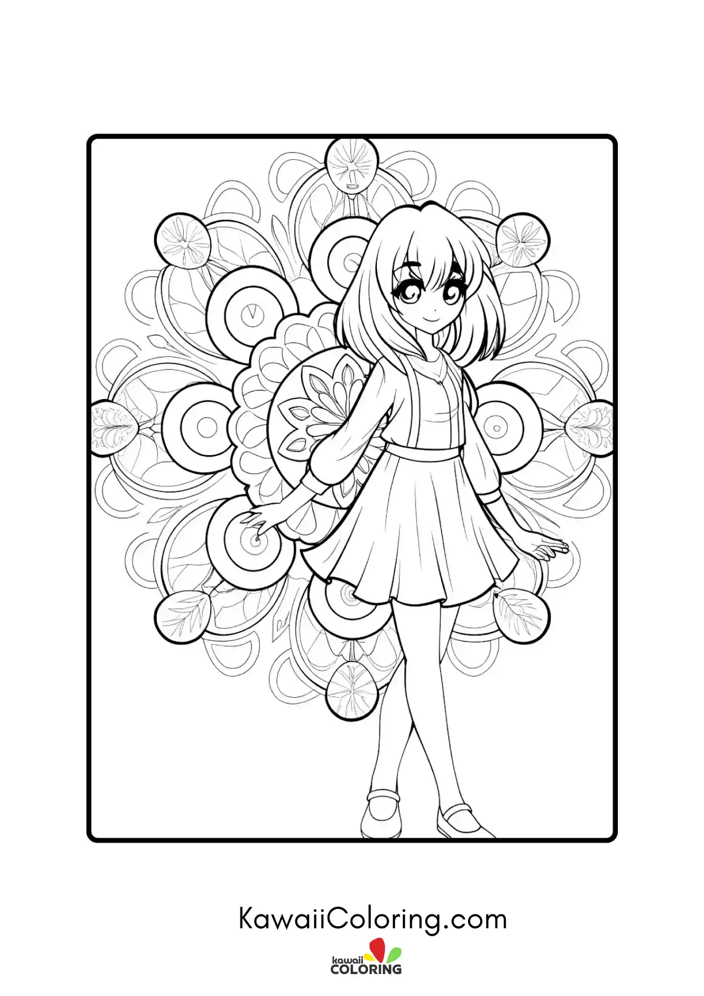 Cute anime-style person with detailed hair