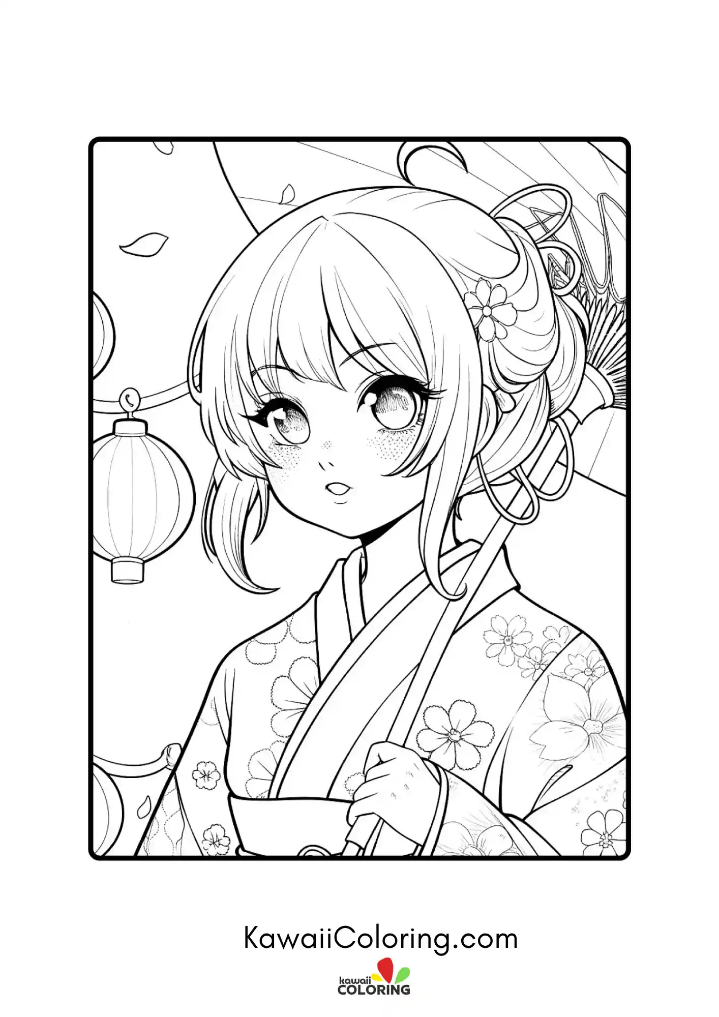 Kawaii character pose with fashion details
