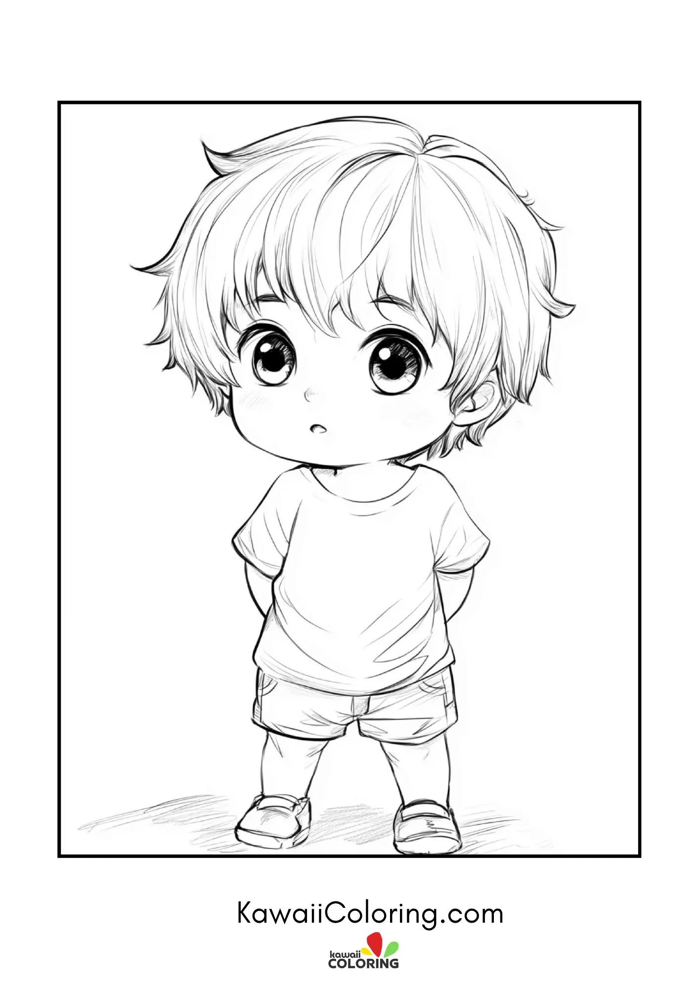 Cute chibi character with big eyes