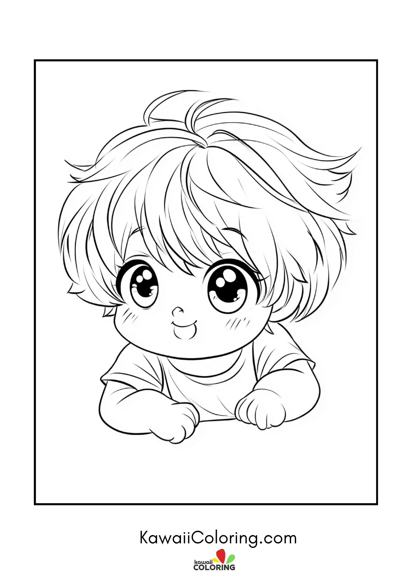 Chibi character in a sweet decorative scene