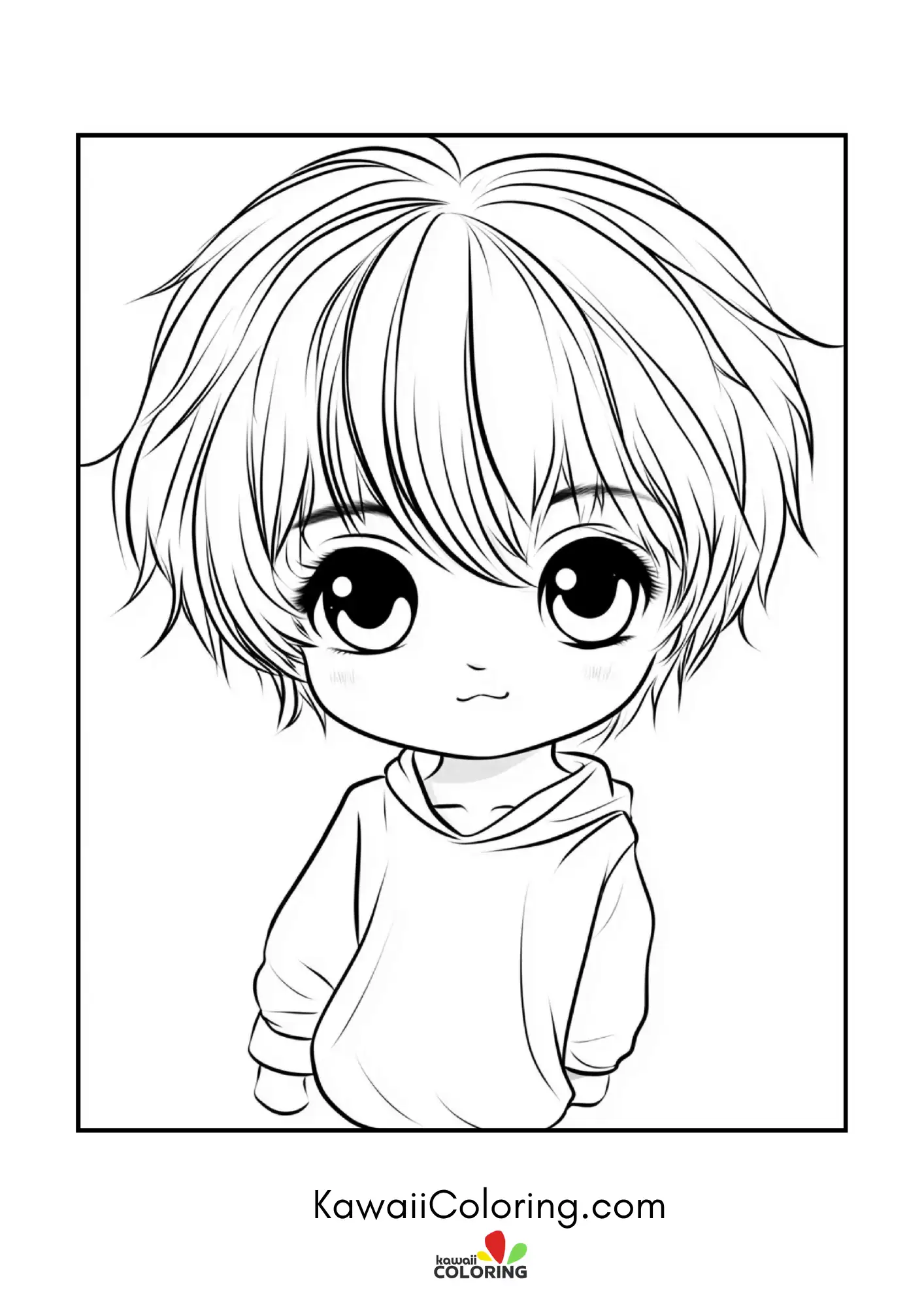 Chibi character surrounded by hearts