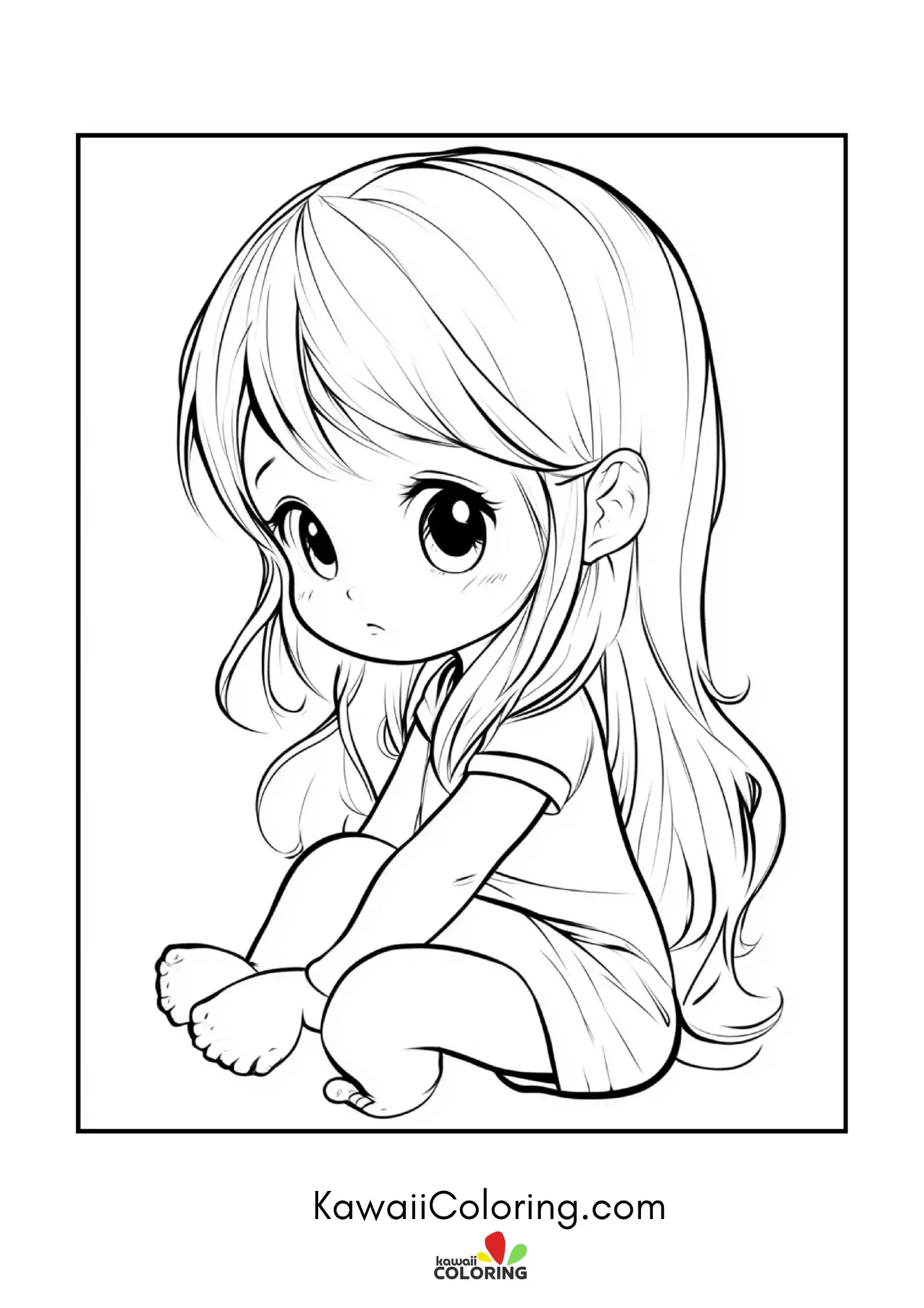 Chibi character in a sweet decorative scene