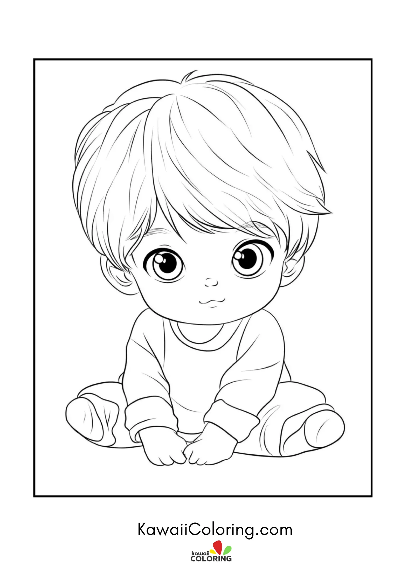 Cute chibi character with big eyes