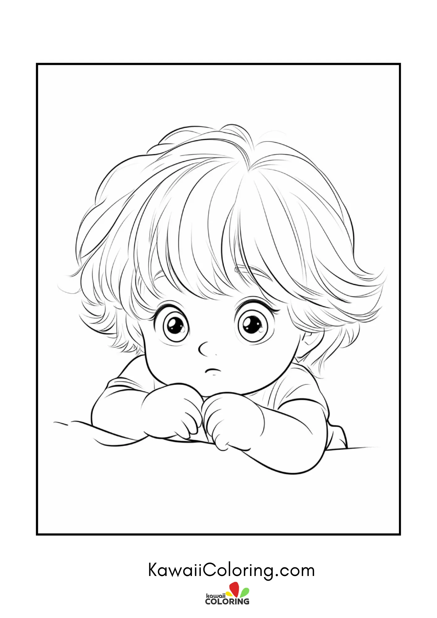 Kawaii chibi pose with playful details